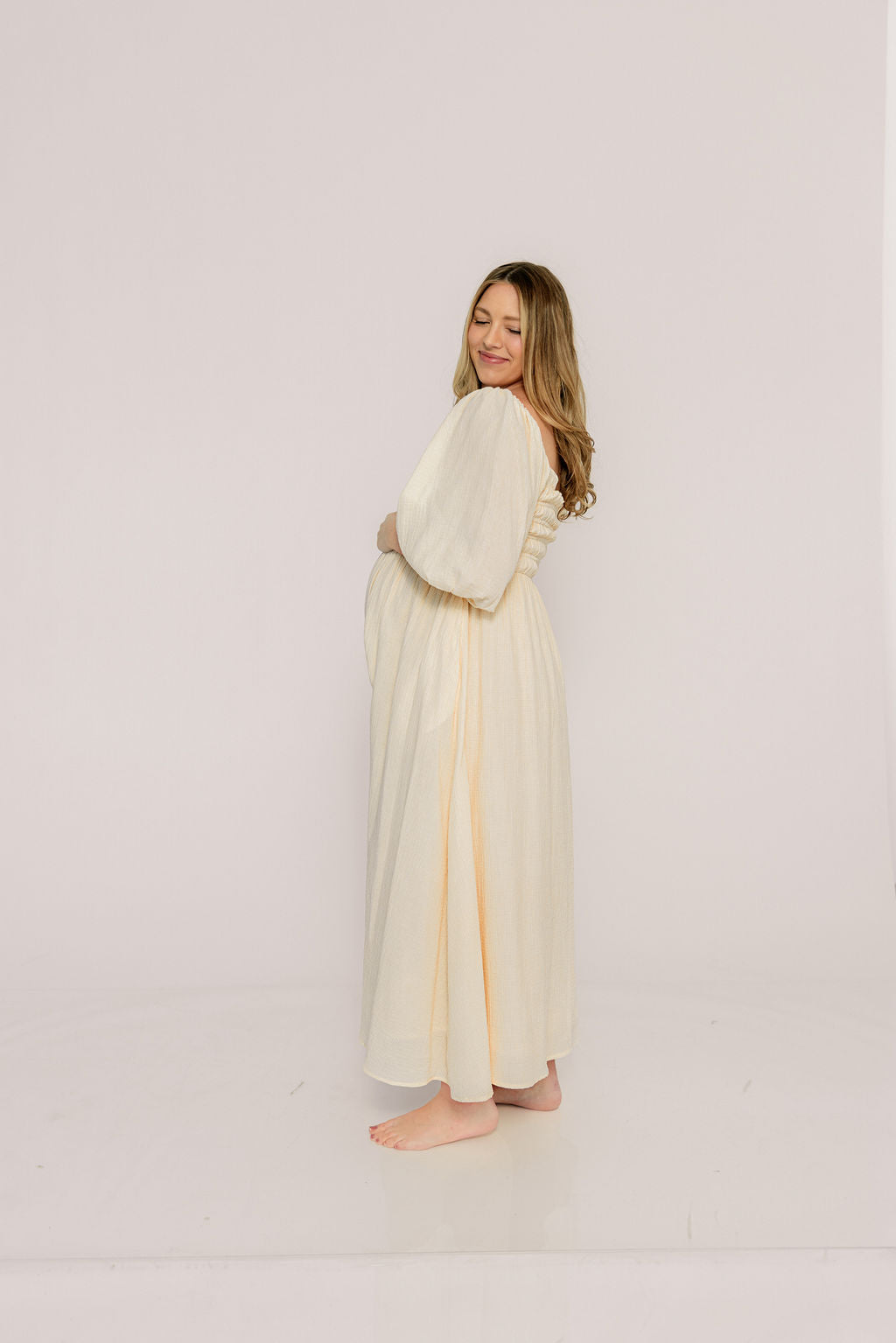 Hayes 100% Premium Cotton Maxi Dress in Faded Grid - Image 10