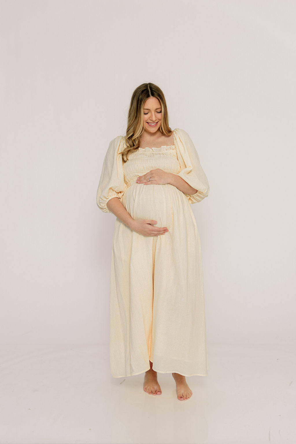 Hayes 100% Premium Cotton Maxi Dress in Faded Grid - Image 9