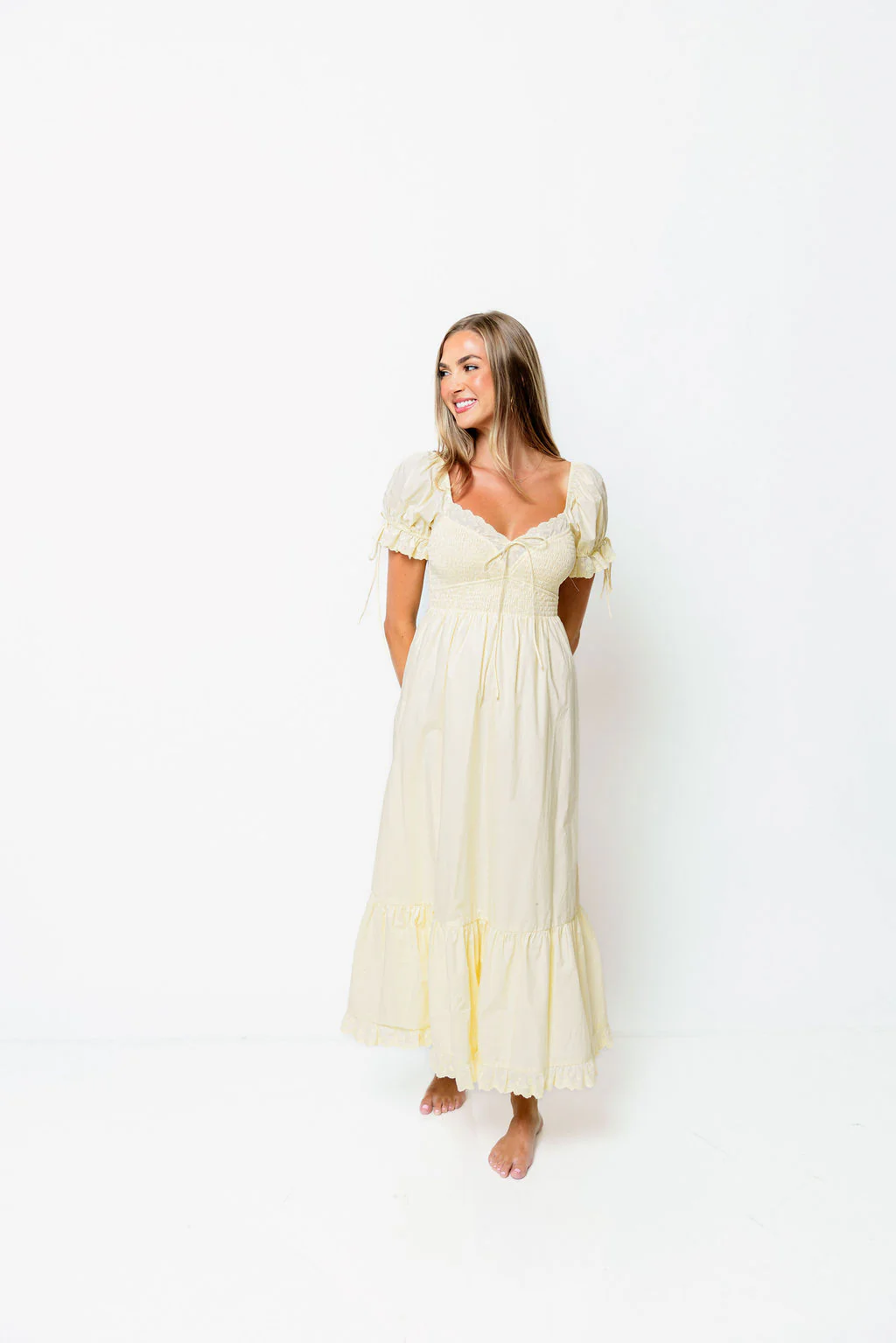 Holdyn 100% Cotton Maxi Dress in Butter Yellow - Inclusive Sizing *7/14 PRE-ORDER* - Image 2