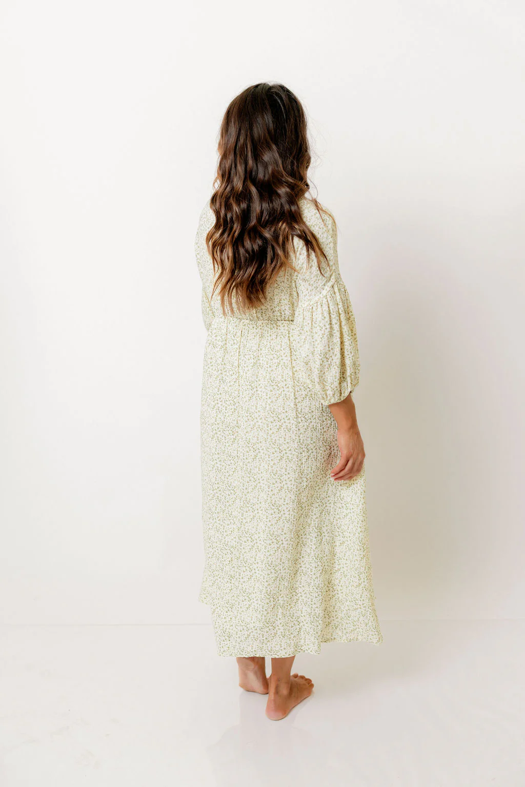 Hunter 100% Cotton Midi Dress in Ditsy - Bump Friendly - Image 15