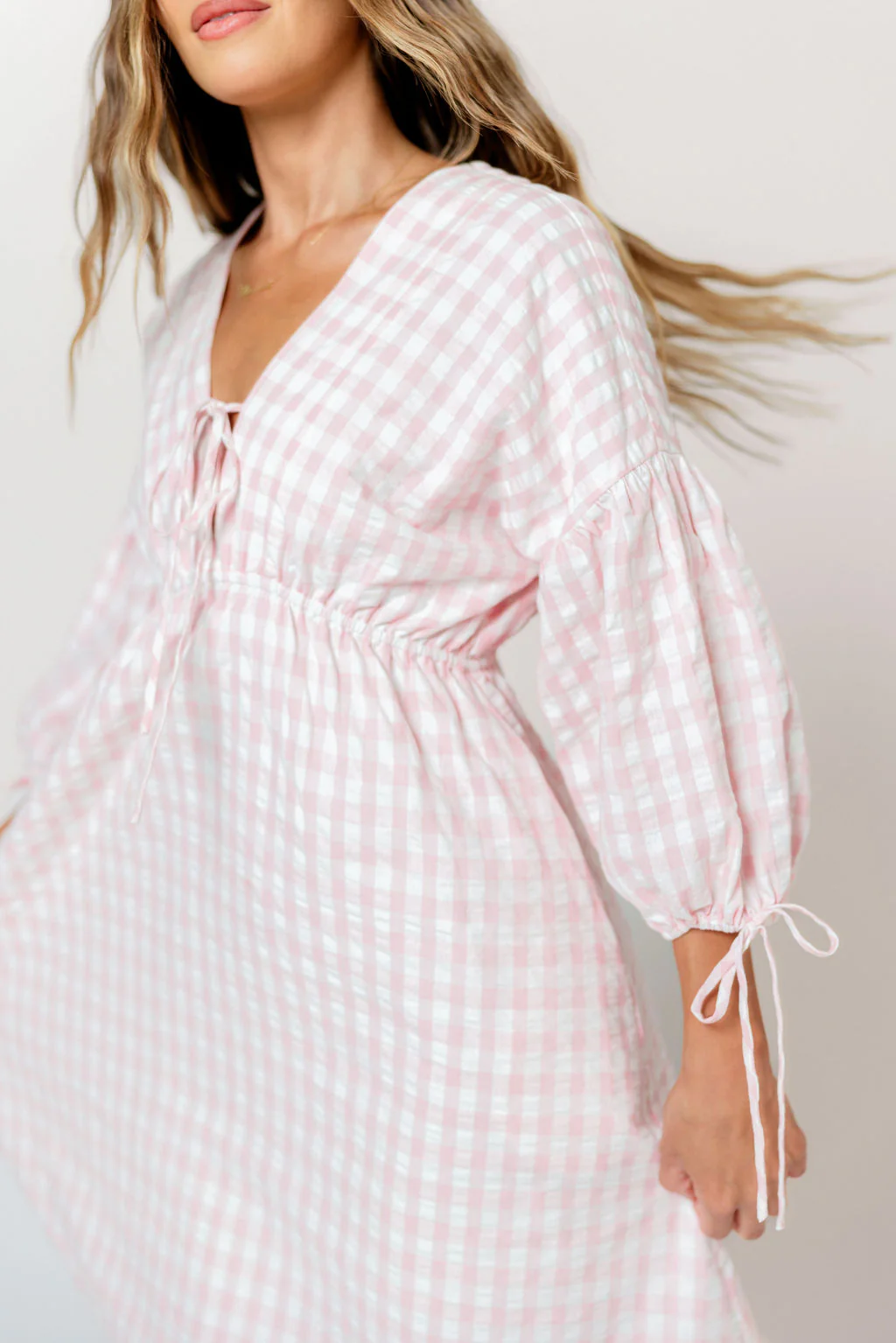 100% Cotton Hunter Midi Dress in Pink Gingham - Bump Friendly & Inclusive Sizing - Image 23