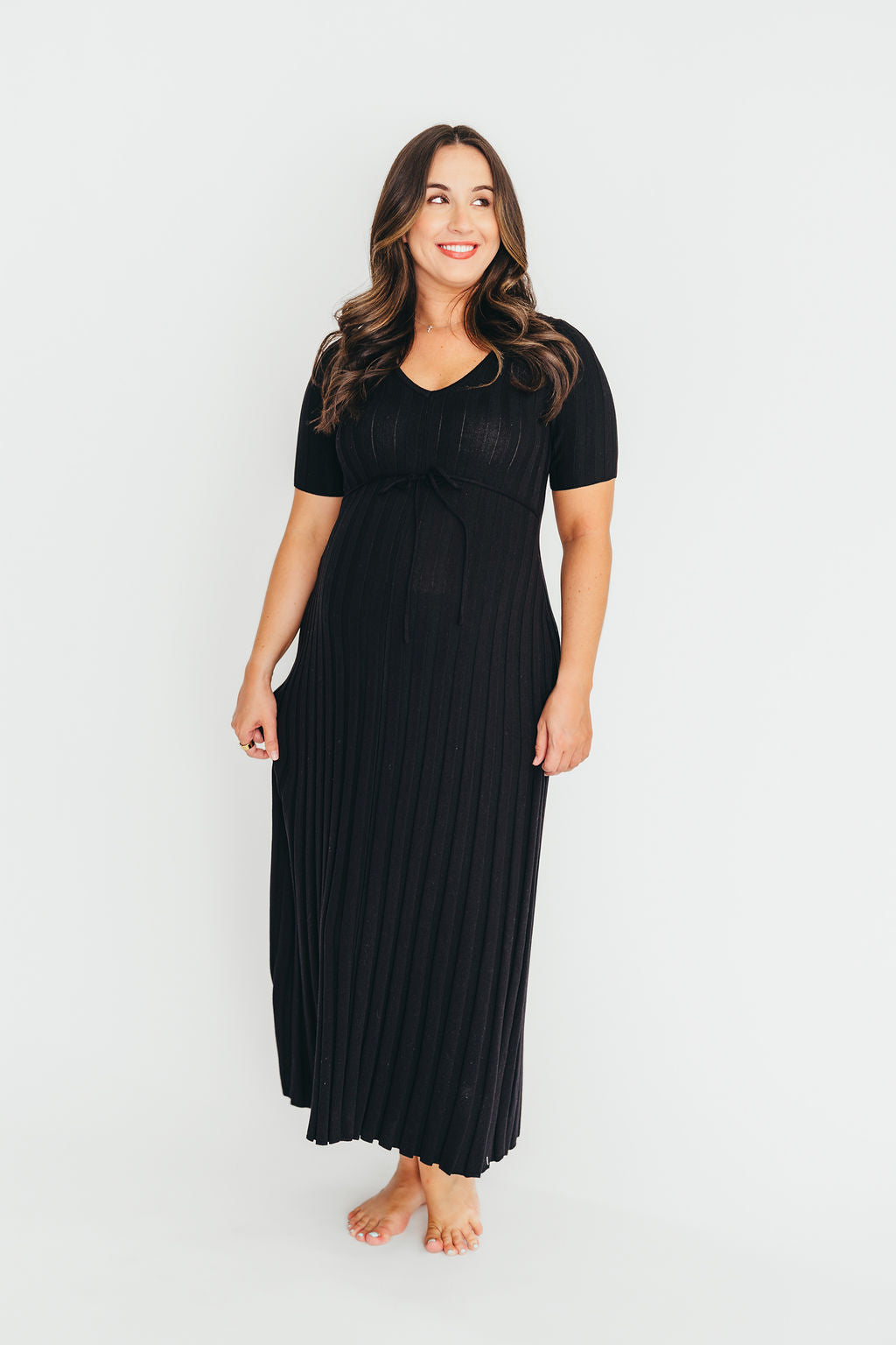 Oakley Ribbed Maxi Dress in Black - Bump Friendly *Final-Sale* *Final Sale* - Image 11
