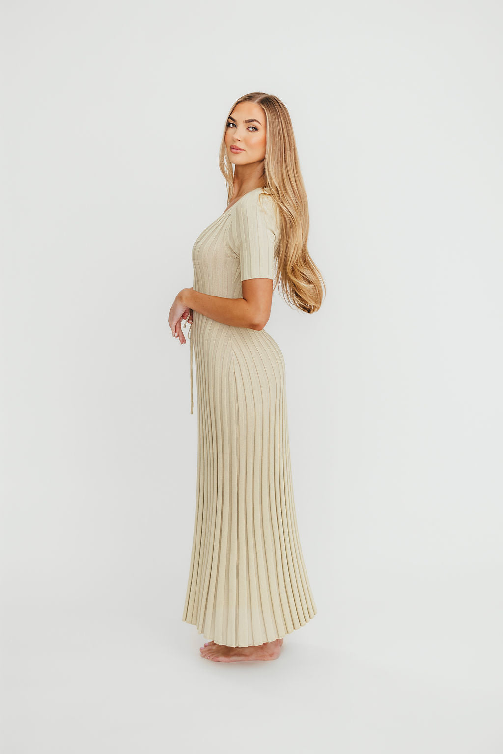 Oakley Ribbed Maxi Dress in Dusty Lime - Bump Friendly *Final-Sale* - Image 21