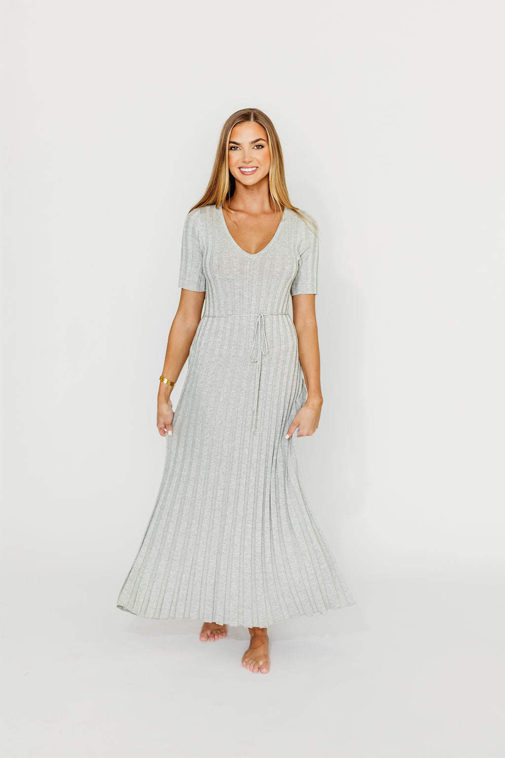 Oakley Ribbed Maxi Dress in Heather Grey -Bump Friendly *Final-Sale* - Image 13