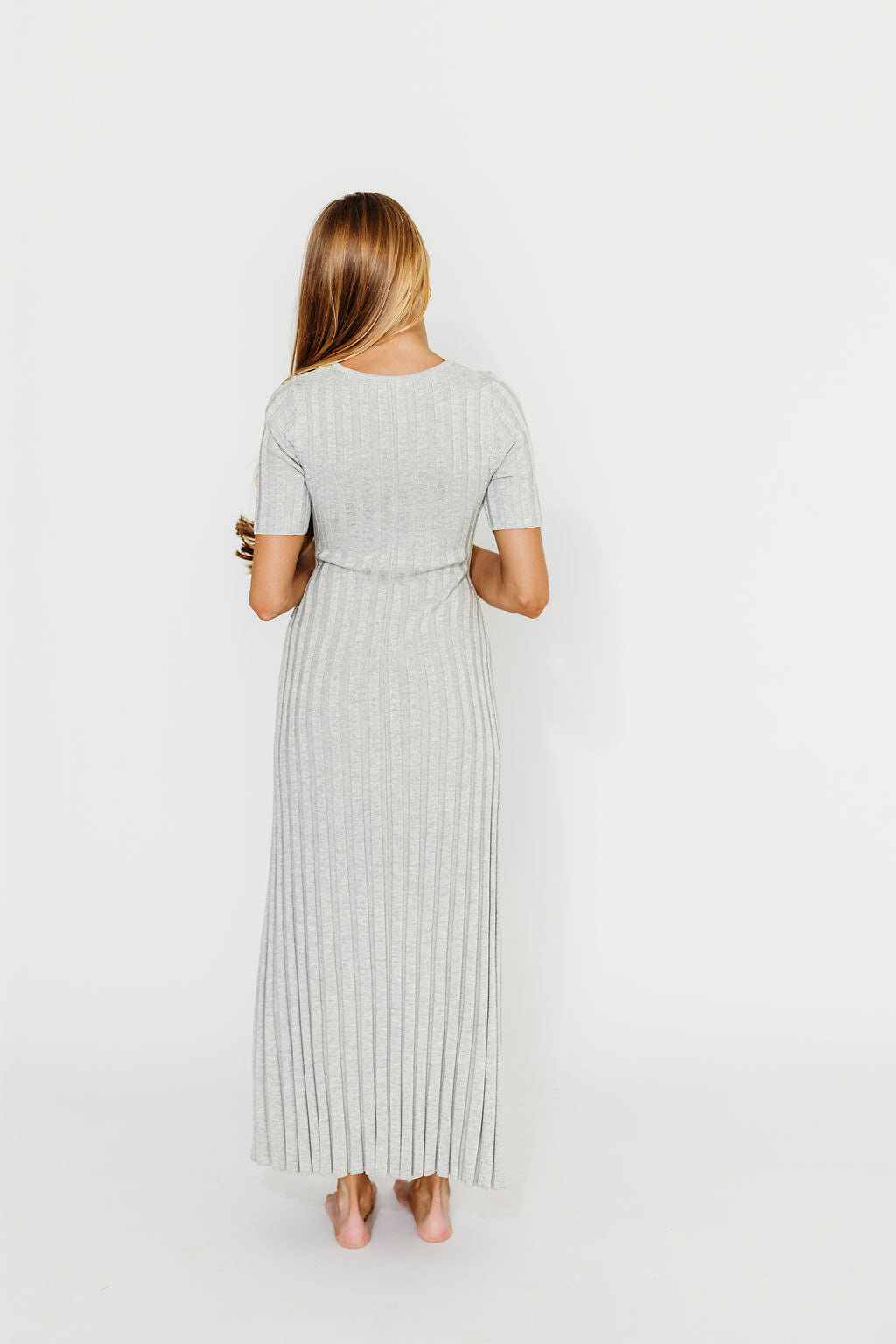 Oakley Ribbed Maxi Dress in Heather Grey -Bump Friendly *Final-Sale* - Image 17