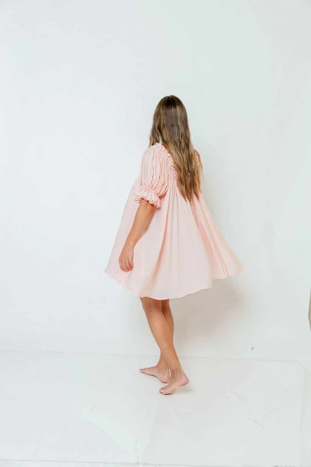 Jacqueline Mini Dress in Baby Pink - Image 7