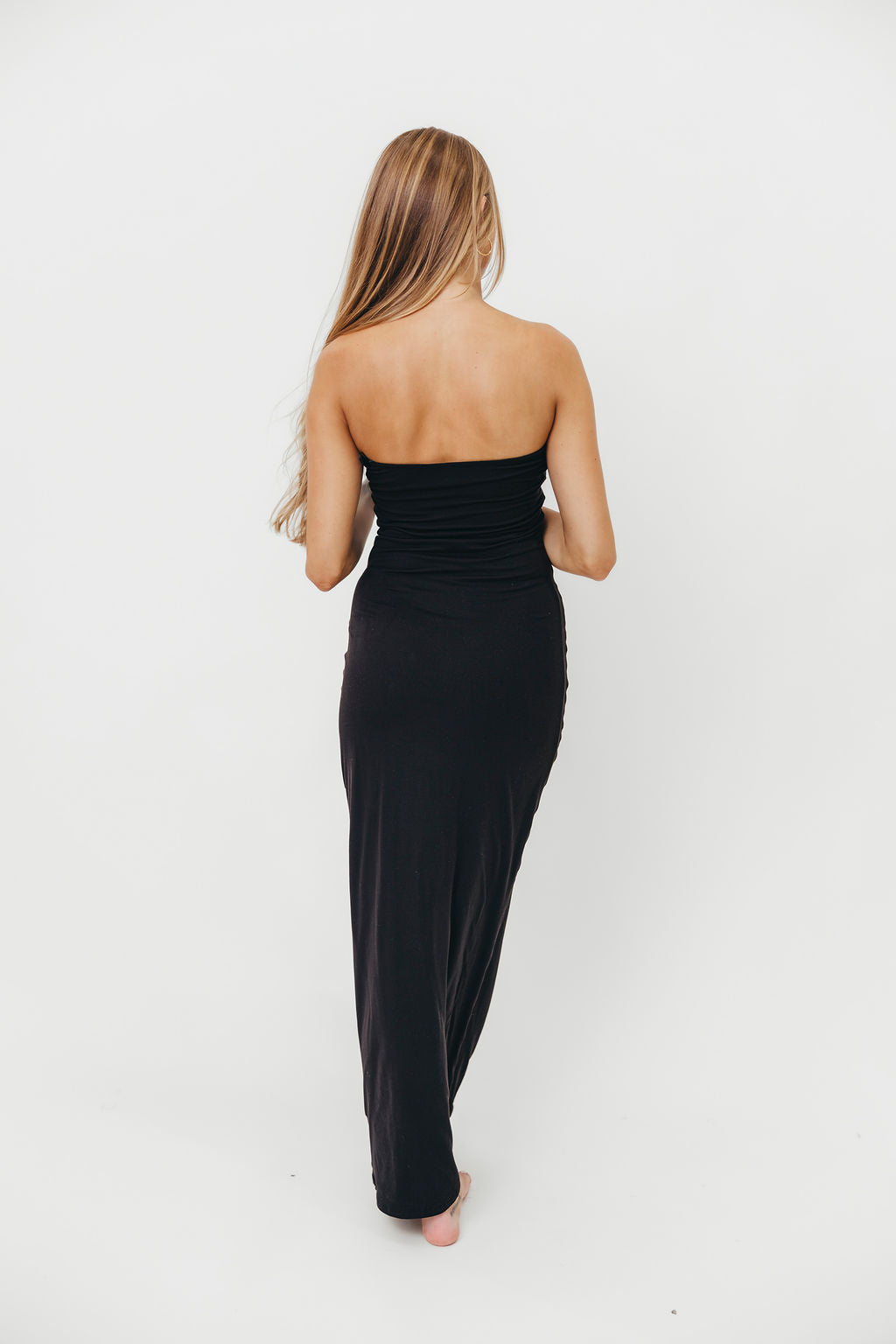 Jade Butter Soft Double Lined Maxi Dress in Black - Bump Friendly - Image 10