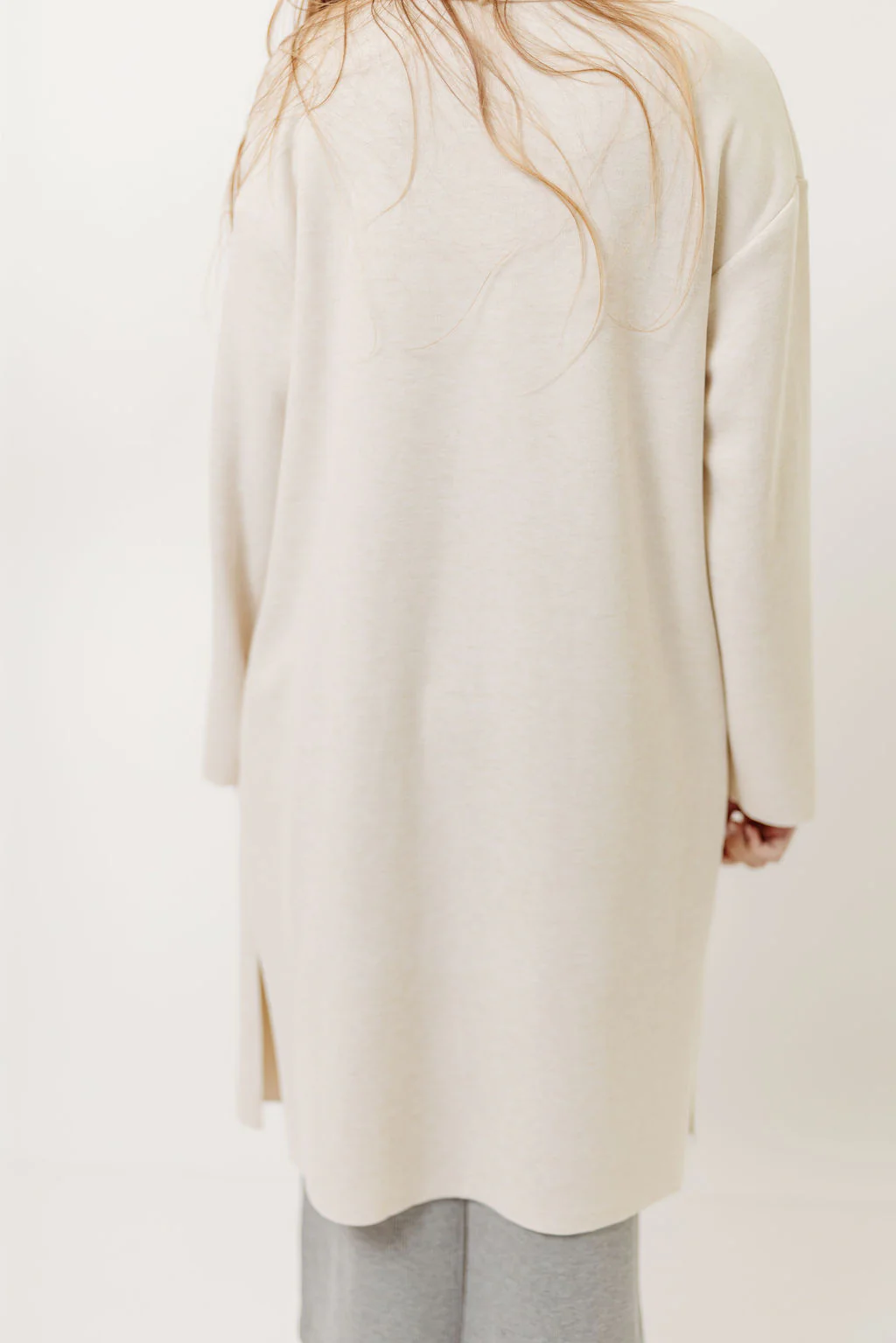 Jana Shawl Collar Open Coat in Ivory - Image 6