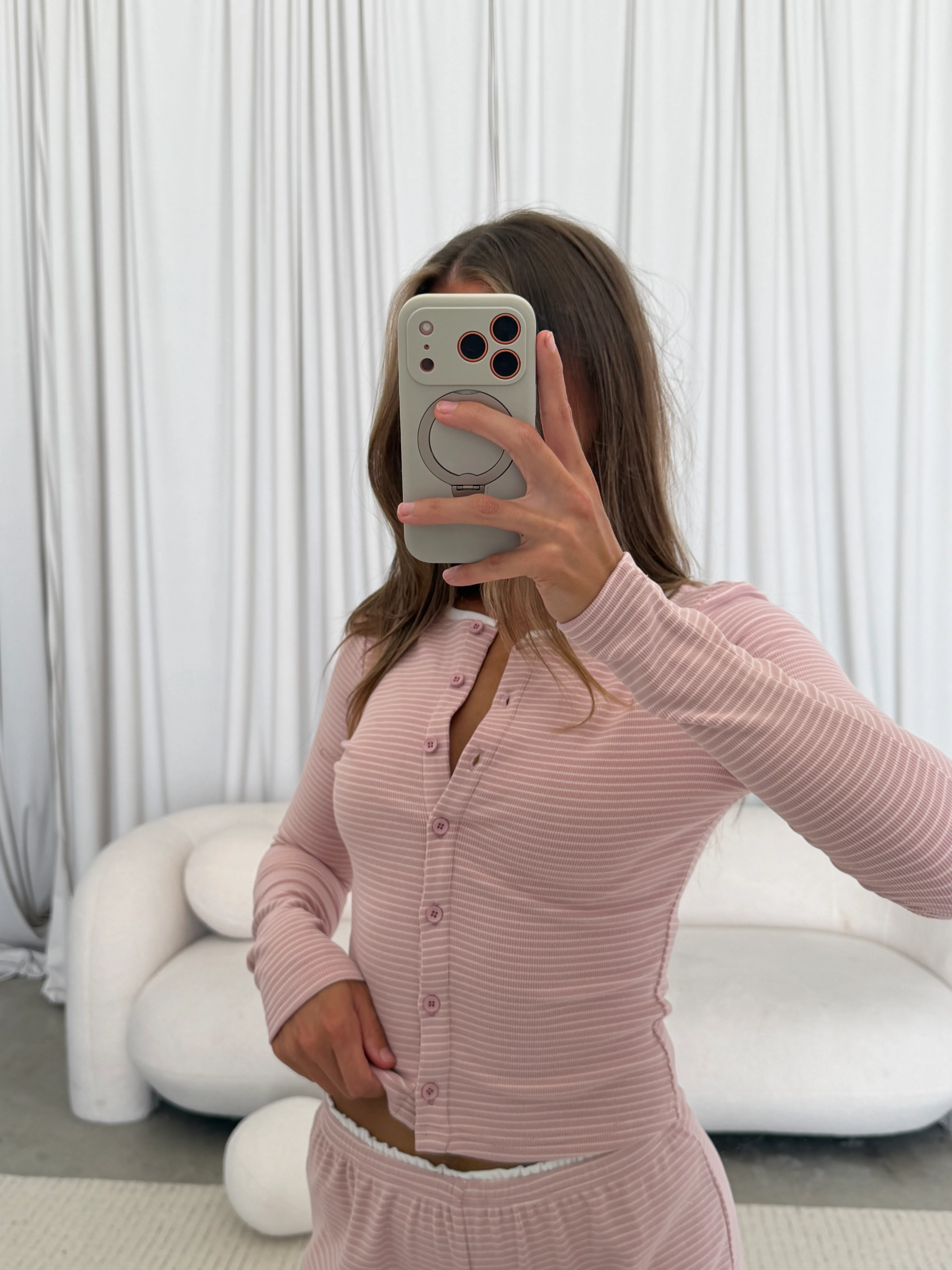 Jordan Striped Set in Dusty Pink - Image 7