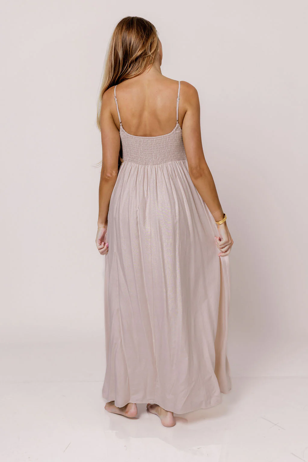 Josefina Smocked Maxi Dress in Pink - Bump Friendly - Image 12