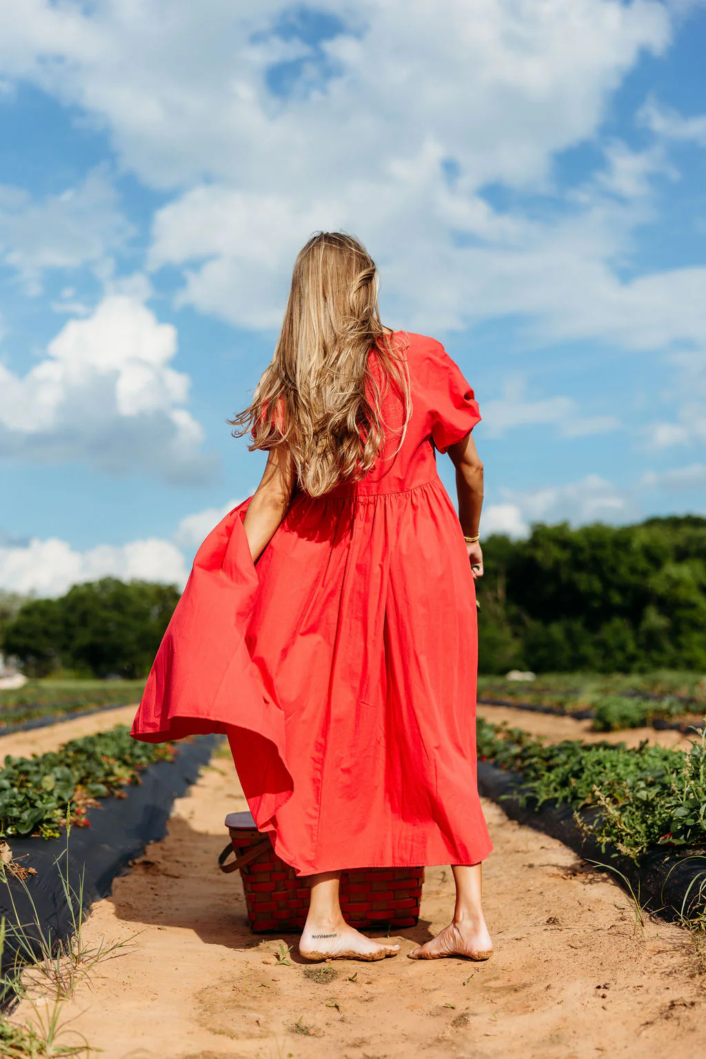 Louve Maxi Dress in Red - Bump Friendly - Image 10