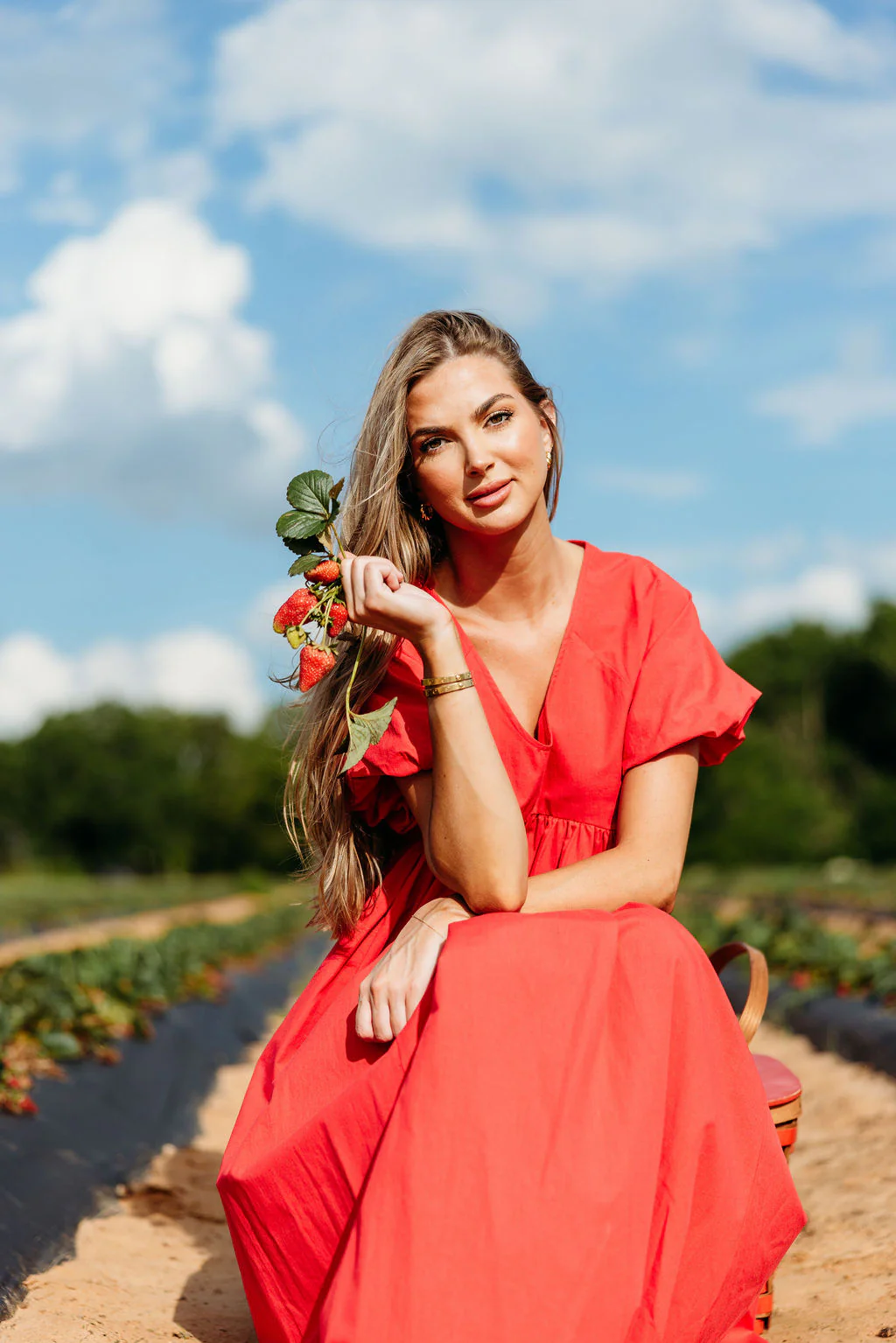 Louve Maxi Dress in Red - Bump Friendly - Image 7