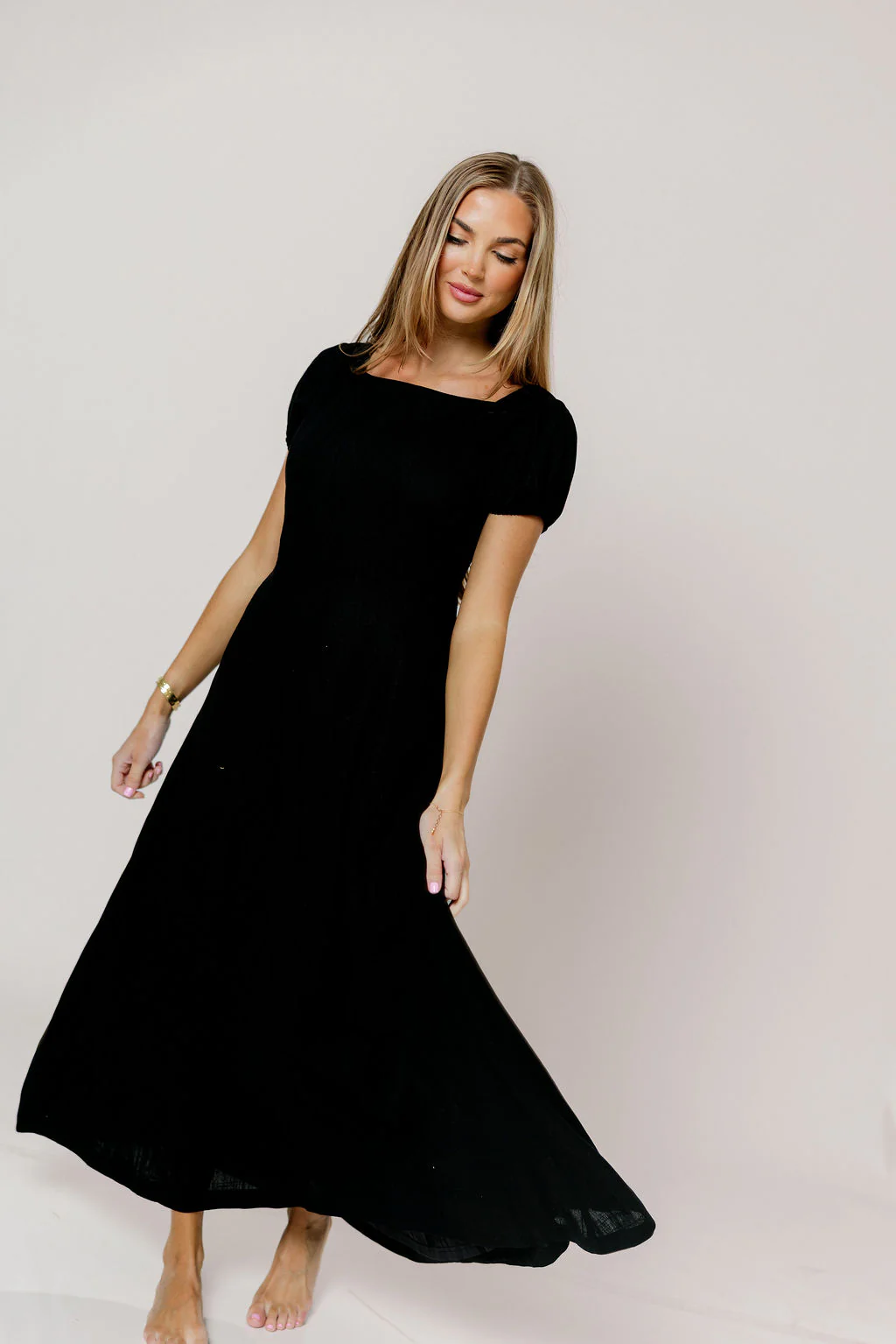 Kameron Midi Dress in Black - Image 6