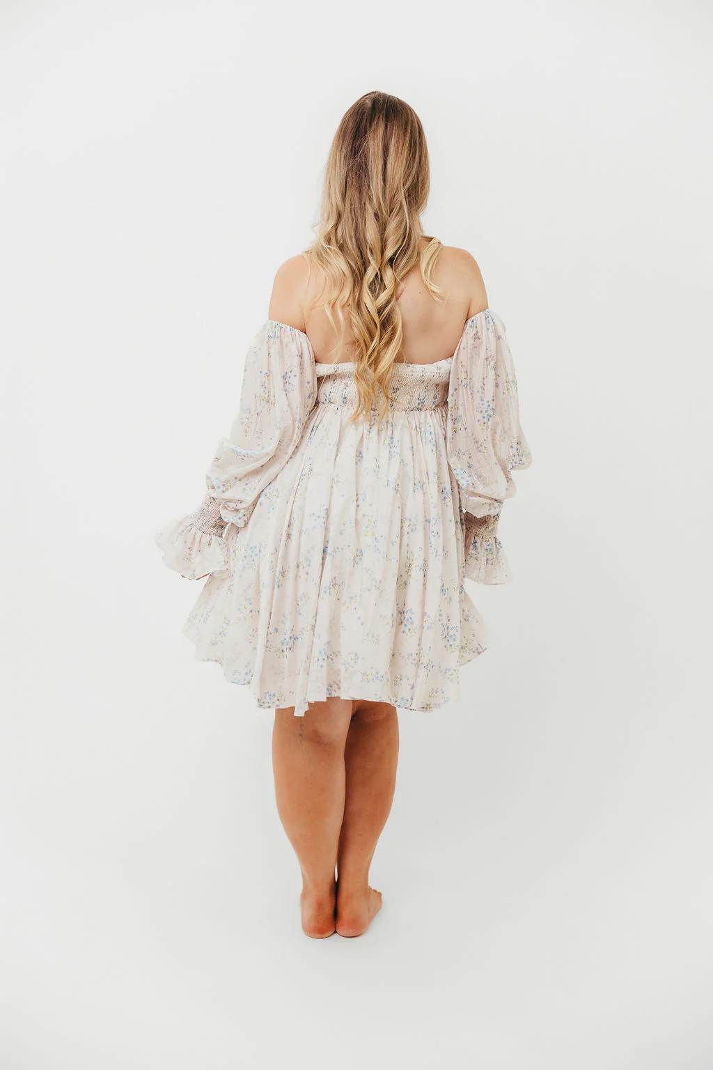 Kennedy Floral Mini Dress in Blue- Bump Friendly *Final-Sale* - Image 11