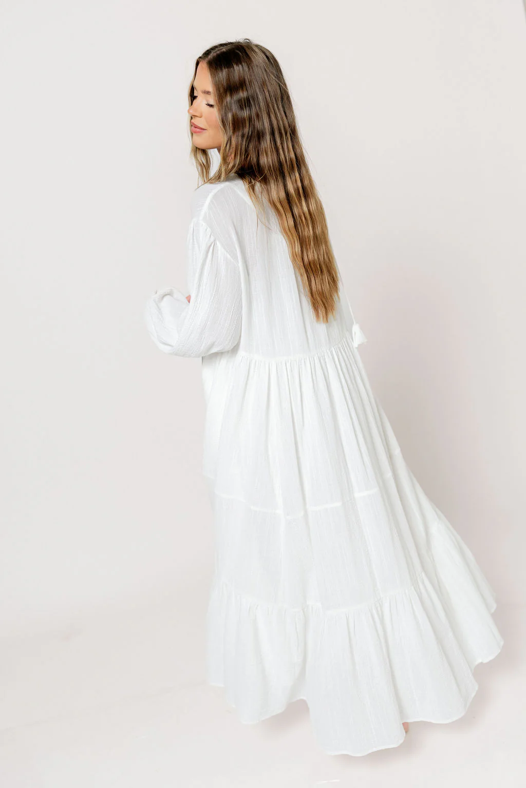 Kimora Maxi Dress in Off-White - Bump Friendly - Image 12