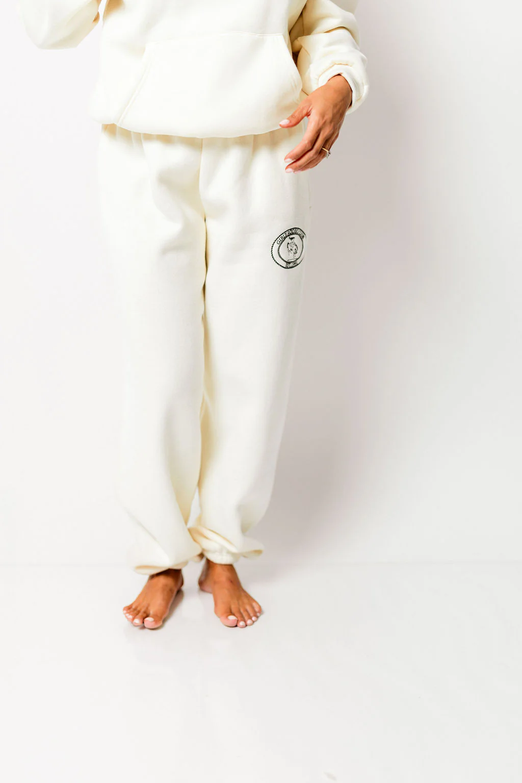 Kinsel Rodeo Club Sweatpants in Cream *Final Sale* - Image 4