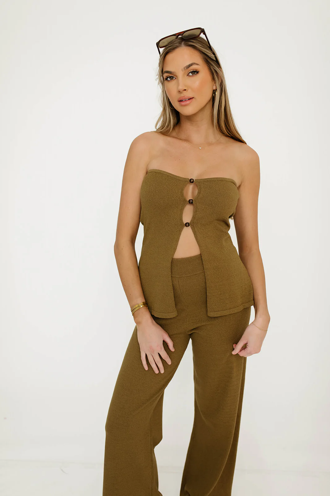 Lannister Knit Set in Dark Olive - Image 3