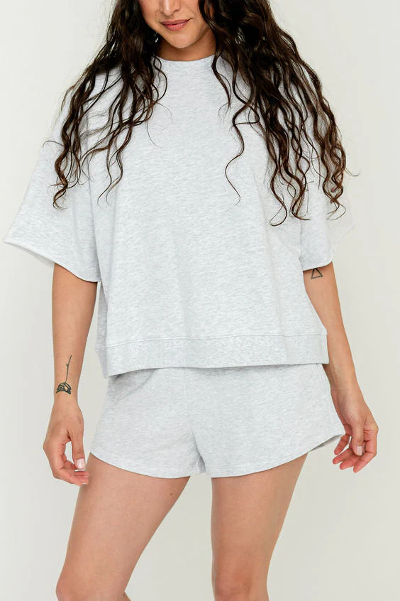 Laura Top in Heather Grey - Image 2
