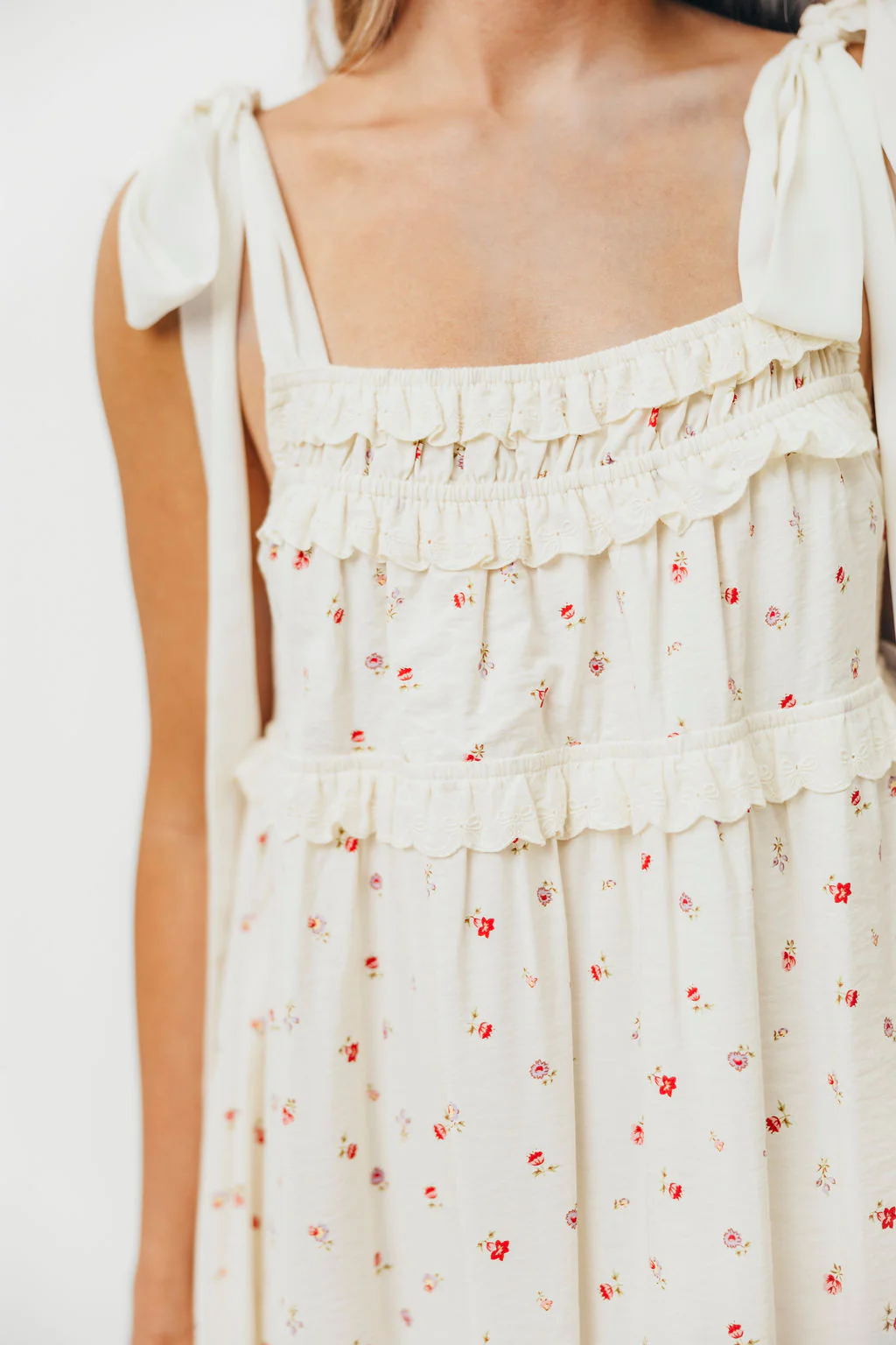 Ellery Tank Maxi Dress with Bow Straps in Primrose - Bump Friendly - Image 16