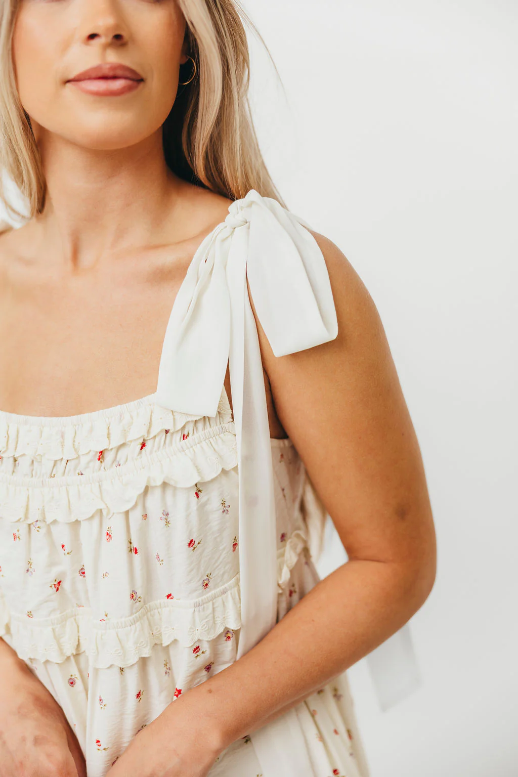 Ellery Tank Maxi Dress with Bow Straps in Primrose - Bump Friendly - Image 17