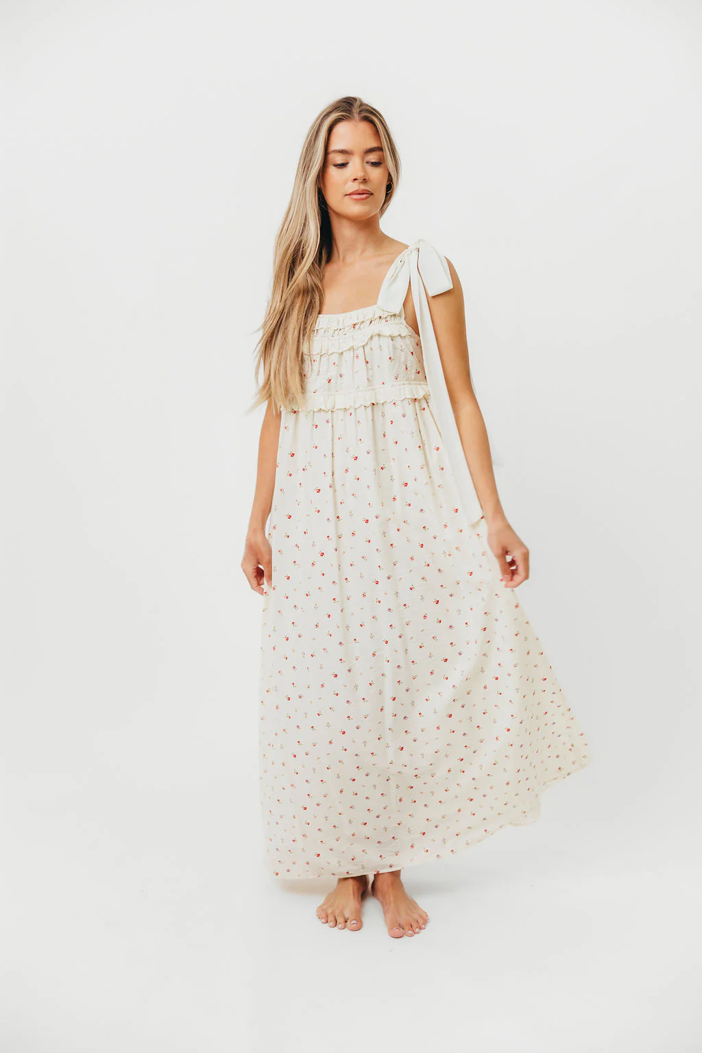 Ellery Tank Maxi Dress with Bow Straps in Primrose - Bump Friendly - Image 5