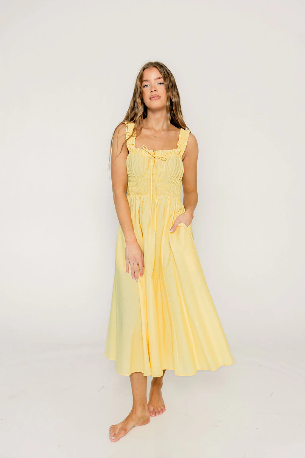 Libra Maxi Dress in Yellow