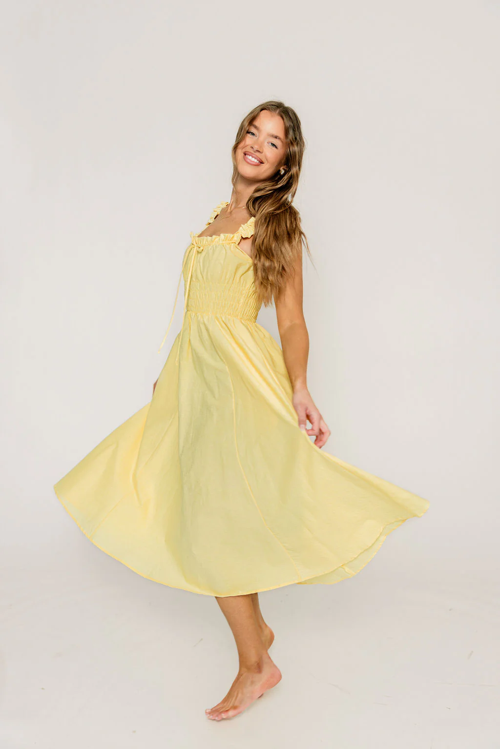Libra Maxi Dress in Yellow - Image 2