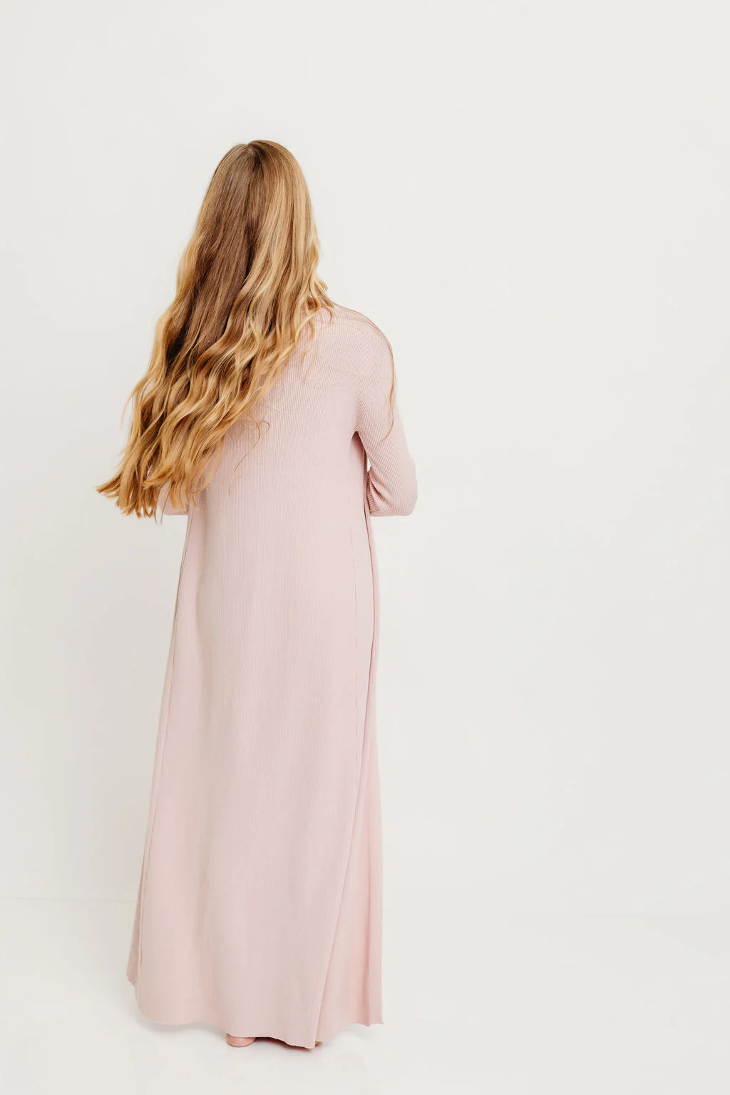 Lina Two Piece Dress Set in Dusty Blush - Bump Friendly - Image 12