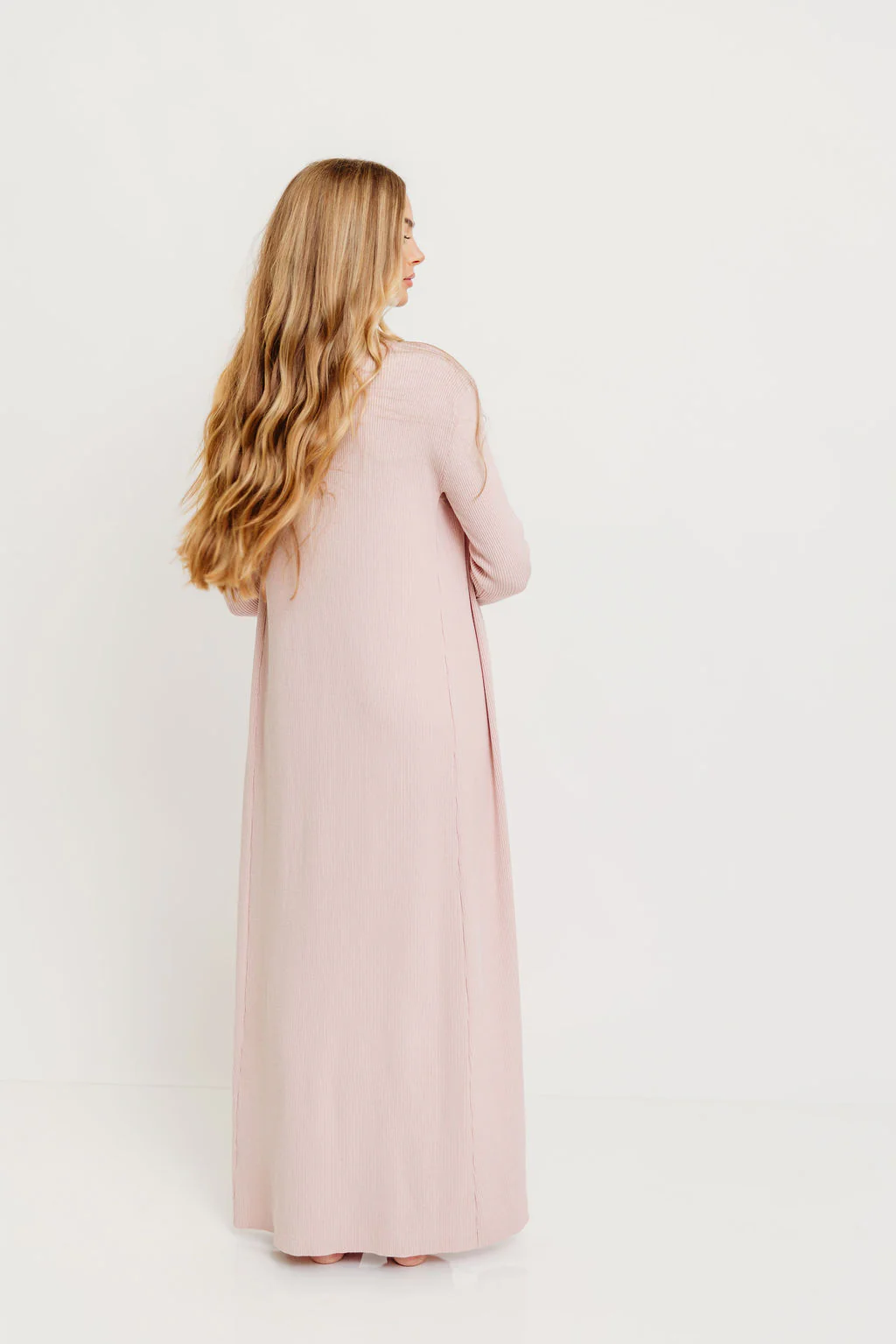 Lina Two Piece Dress Set in Dusty Blush - Bump Friendly - Image 13