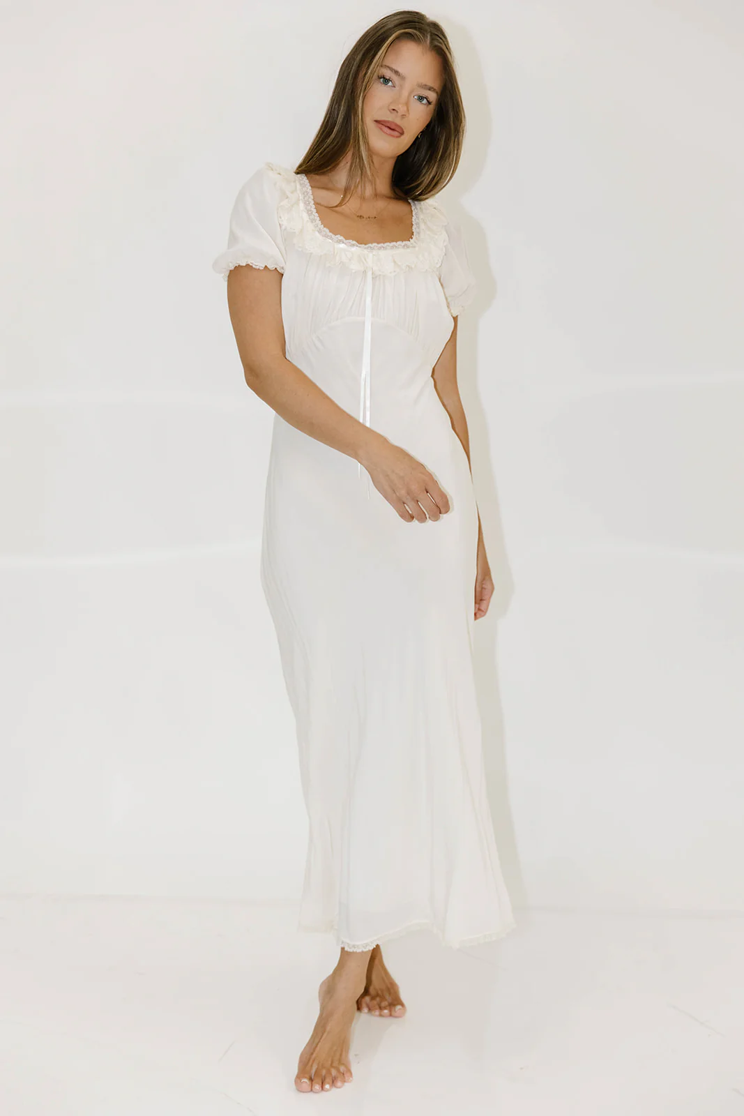 Little House Midi Dress in Cream