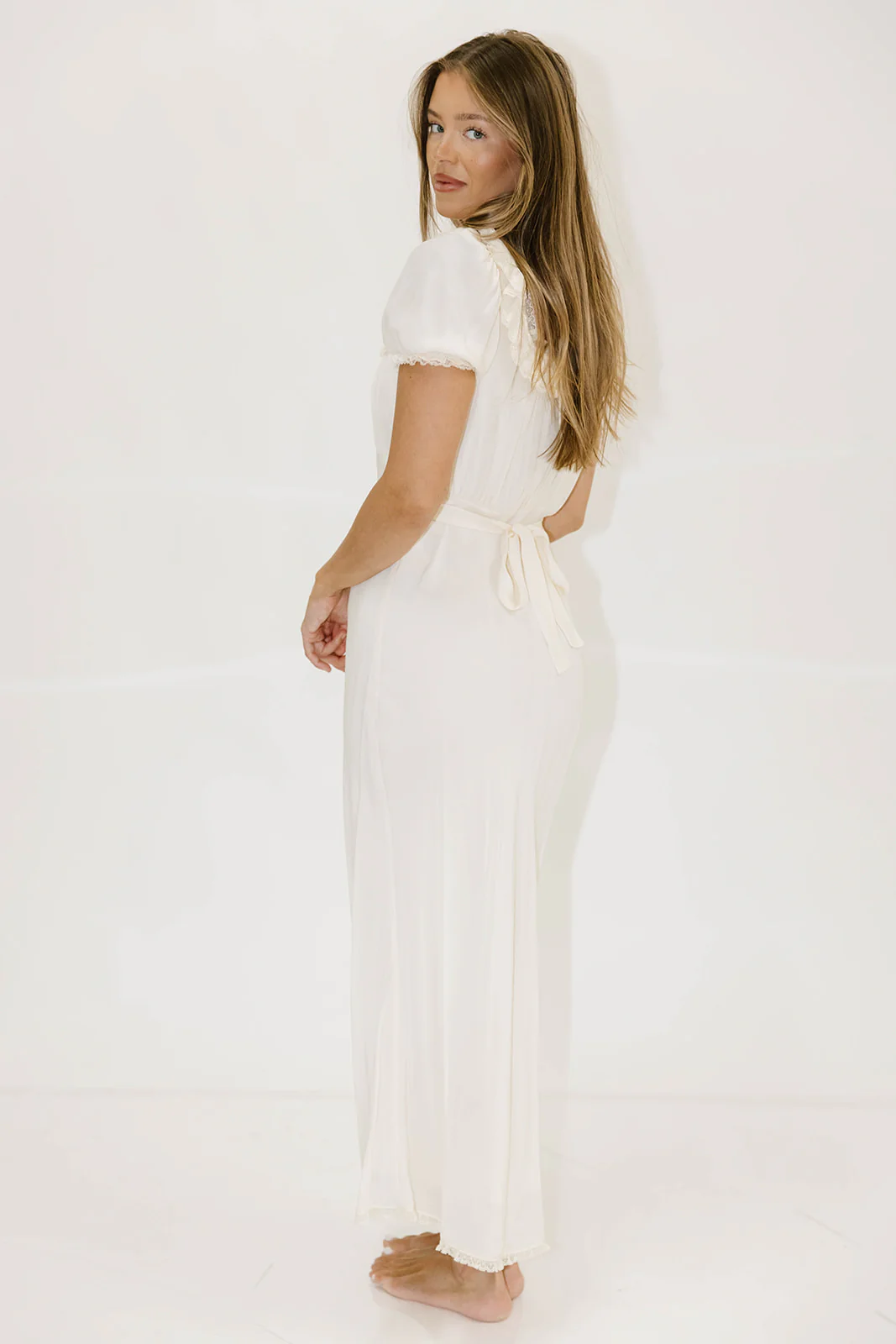 Little House Midi Dress in Cream - Image 16