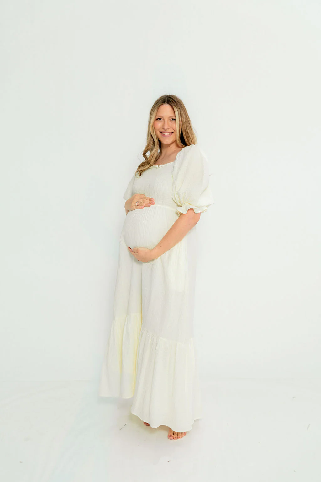 Modest Liv 100% Cotton Maxi Dress in Cream - Bump Friendly - Image 12