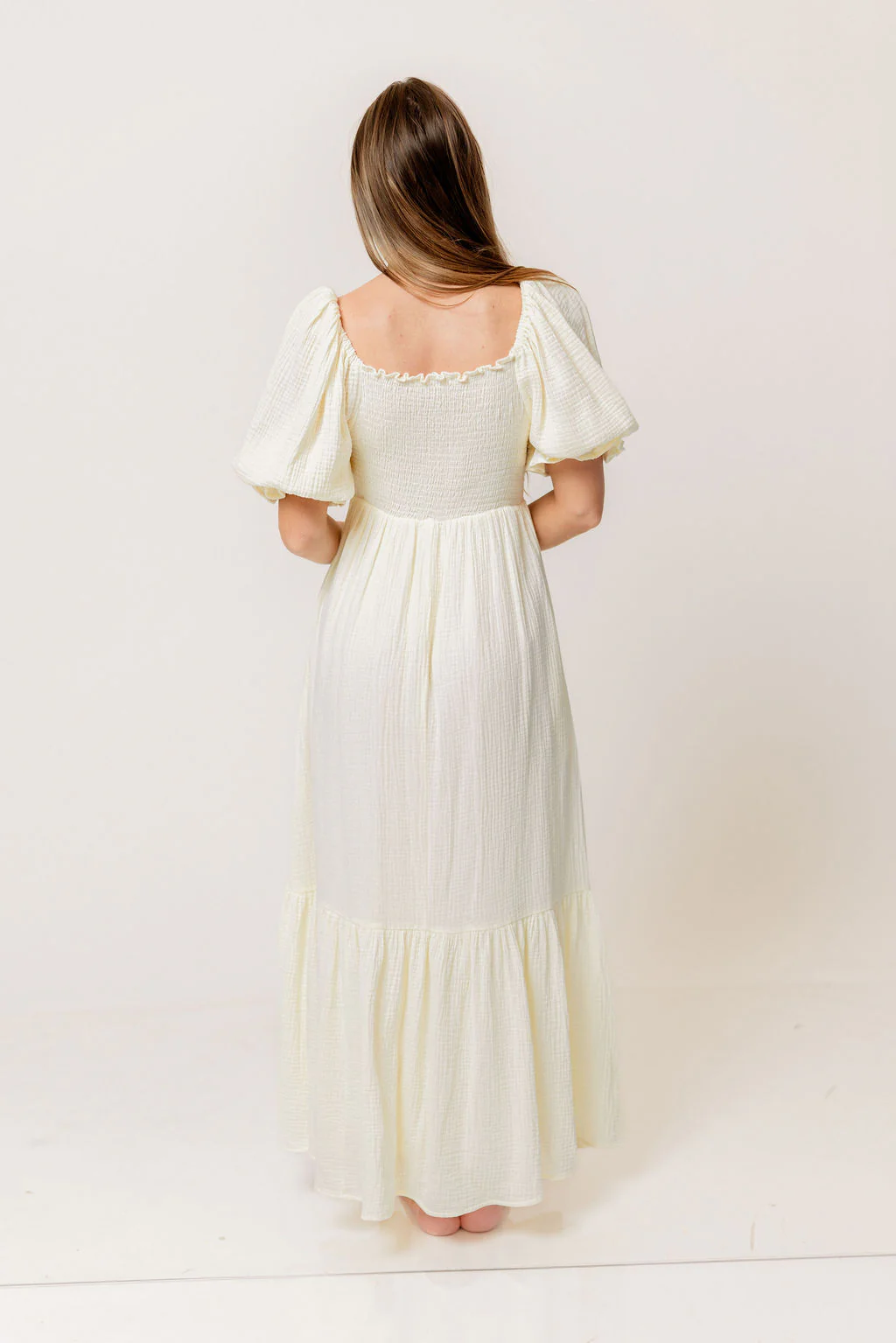 Modest Liv 100% Cotton Maxi Dress in Cream - Bump Friendly - Image 6