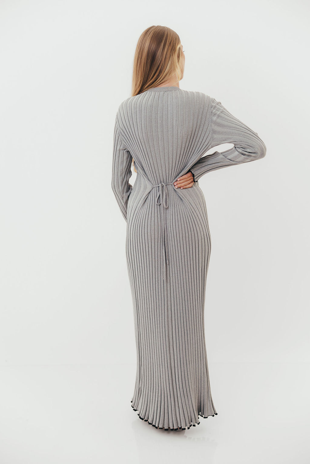 Bentley Dress Heather Gray Black Trim - Image 11