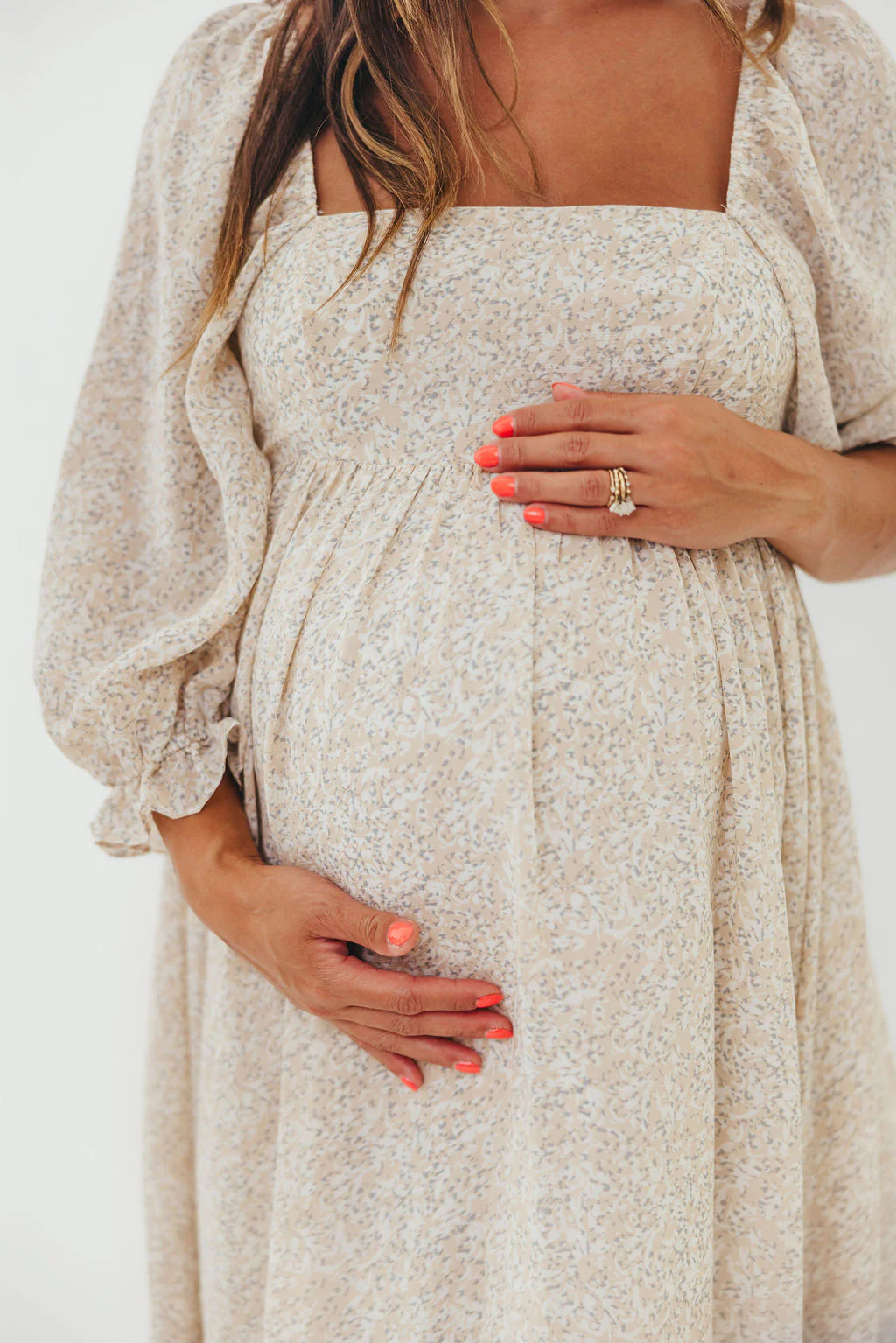 Mona 'Love Story' Maxi Dress in Beige - Bump Friendly and Inclusive Sizing - Image 21