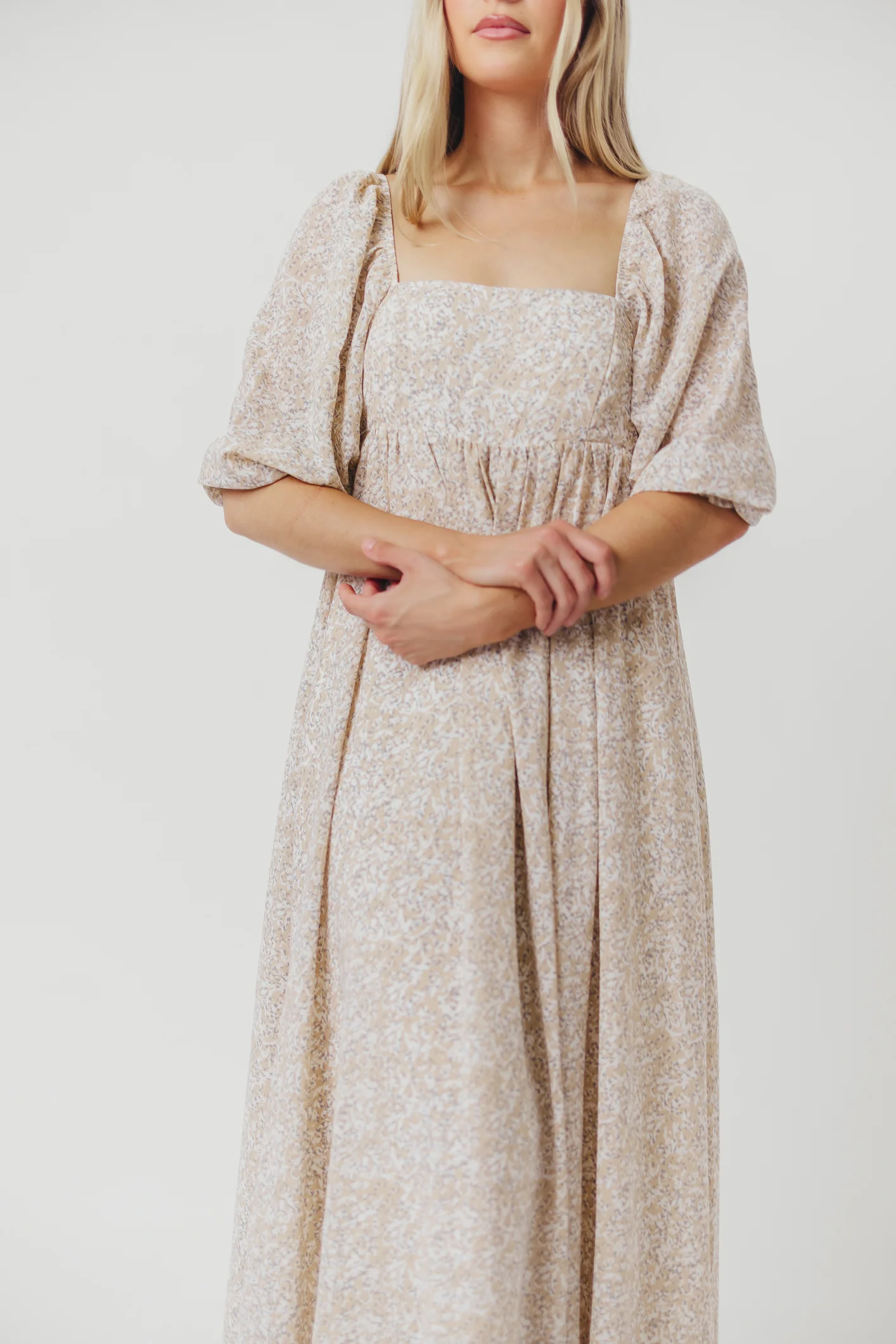 Mona 'Love Story' Maxi Dress in Beige - Bump Friendly and Inclusive Sizing - Image 31