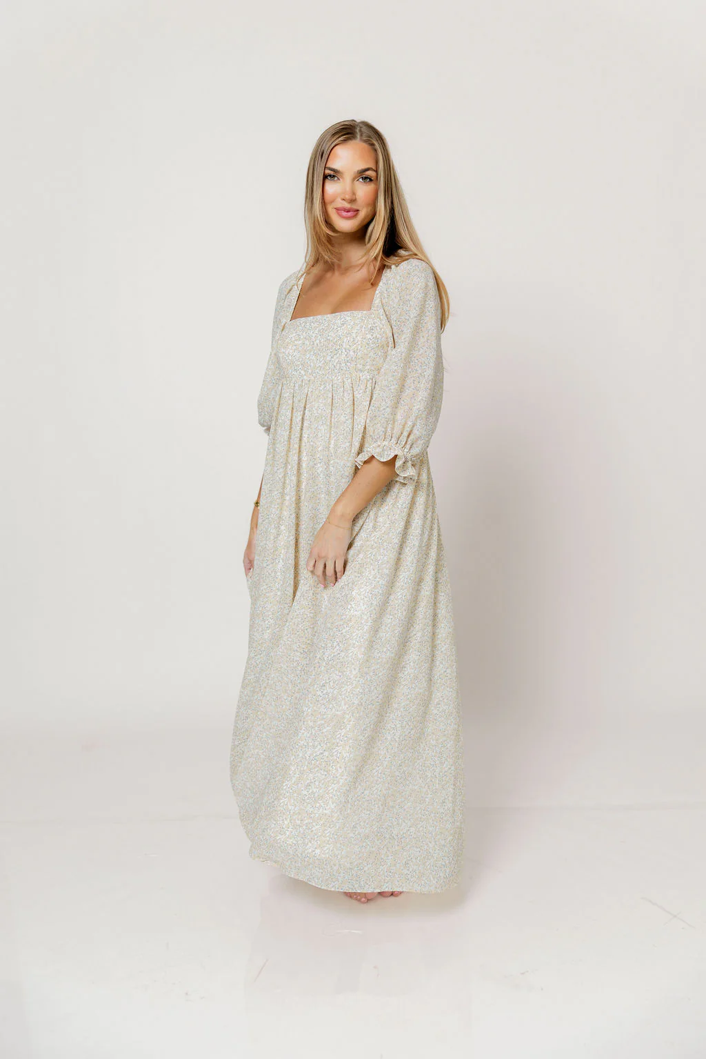 Mona 'Love Story' Maxi Dress in Beige - Bump Friendly and Inclusive Sizing - Image 34