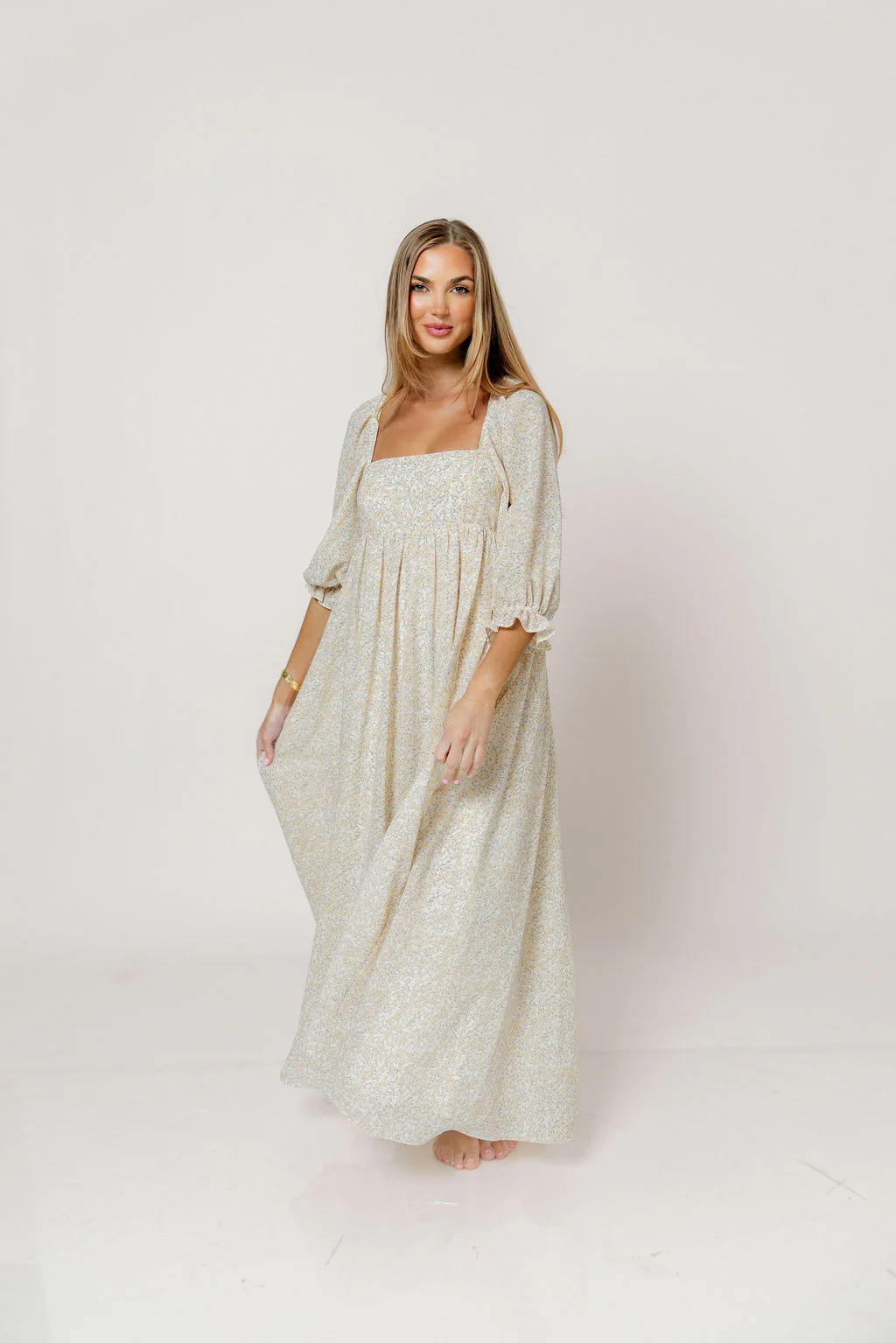 Mona 'Love Story' Maxi Dress in Beige - Bump Friendly and Inclusive Sizing - Image 35