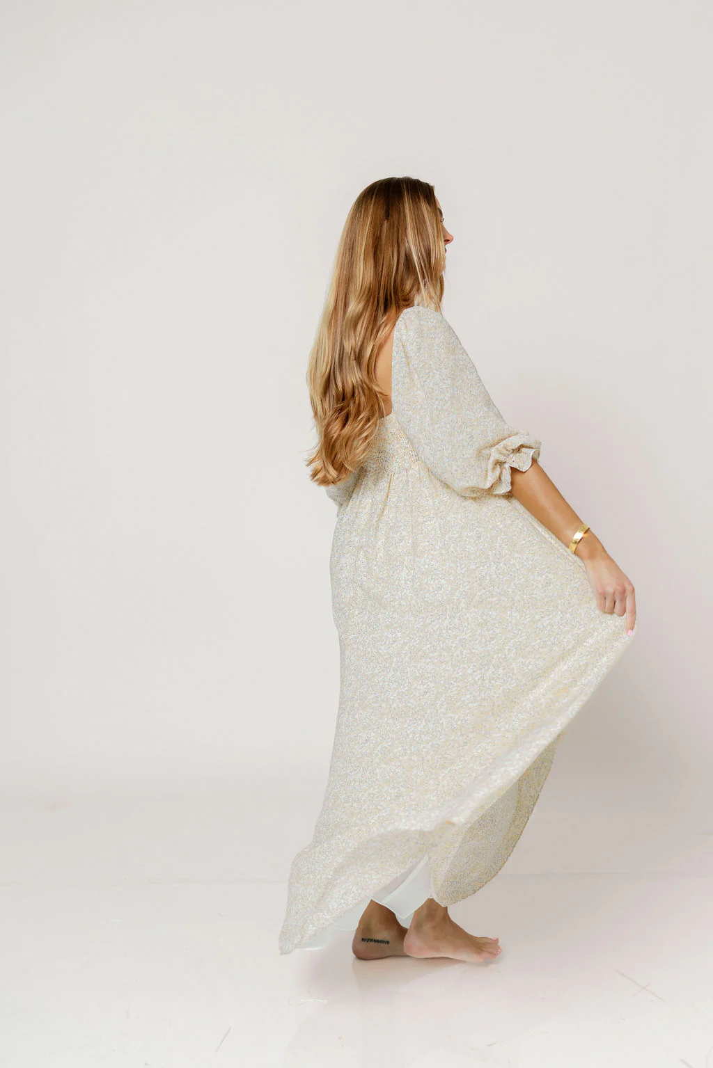 Mona 'Love Story' Maxi Dress in Beige - Bump Friendly and Inclusive Sizing - Image 36