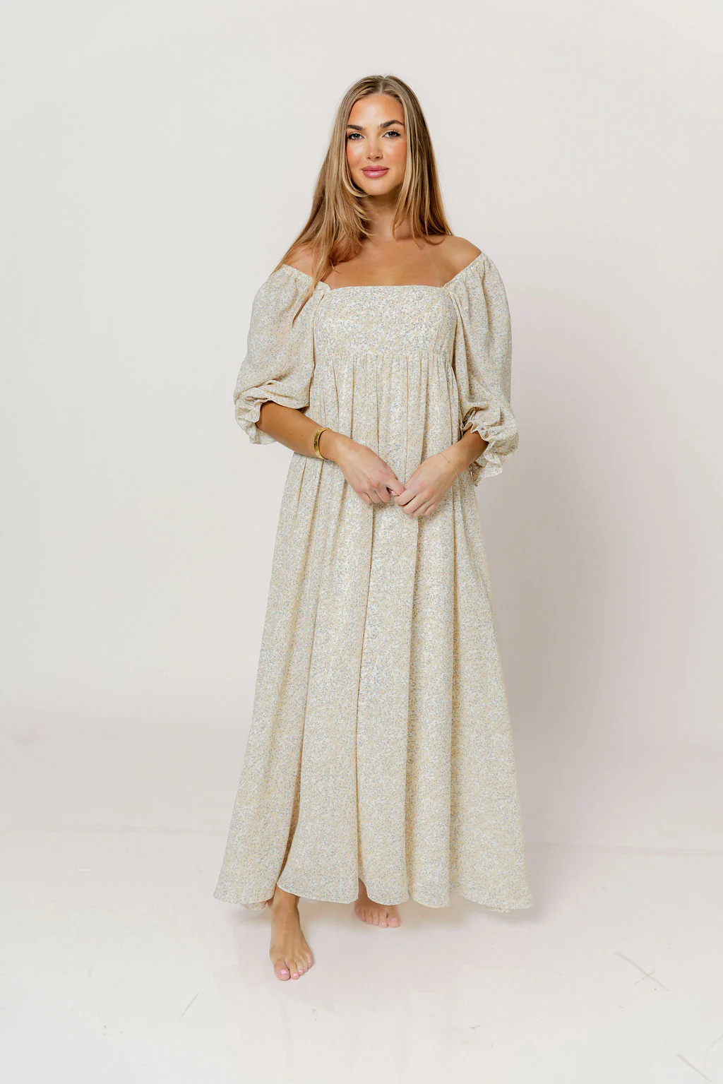 Mona 'Love Story' Maxi Dress in Beige - Bump Friendly and Inclusive Sizing - Image 38