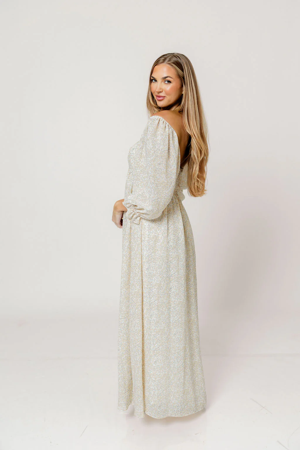 Mona 'Love Story' Maxi Dress in Beige - Bump Friendly and Inclusive Sizing - Image 40