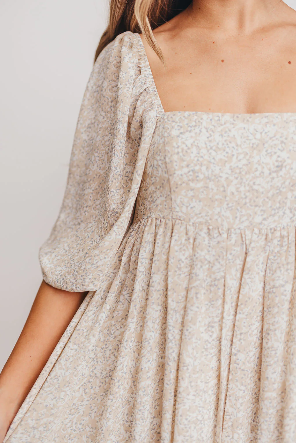 Mona 'Love Story' Maxi Dress in Beige - Bump Friendly and Inclusive Sizing - Image 6