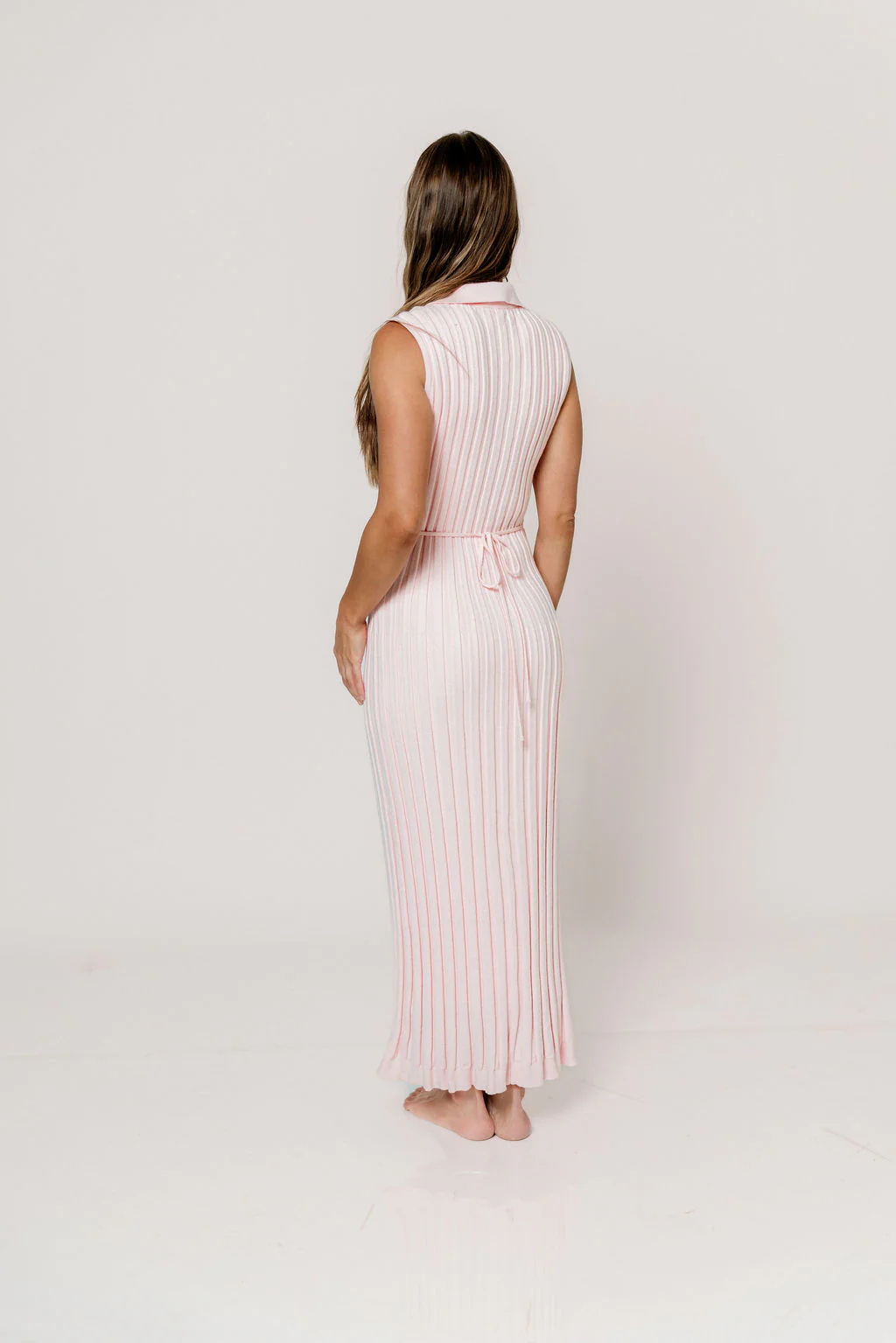 Lydia Maxi Dress in Pale Pink - Image 5