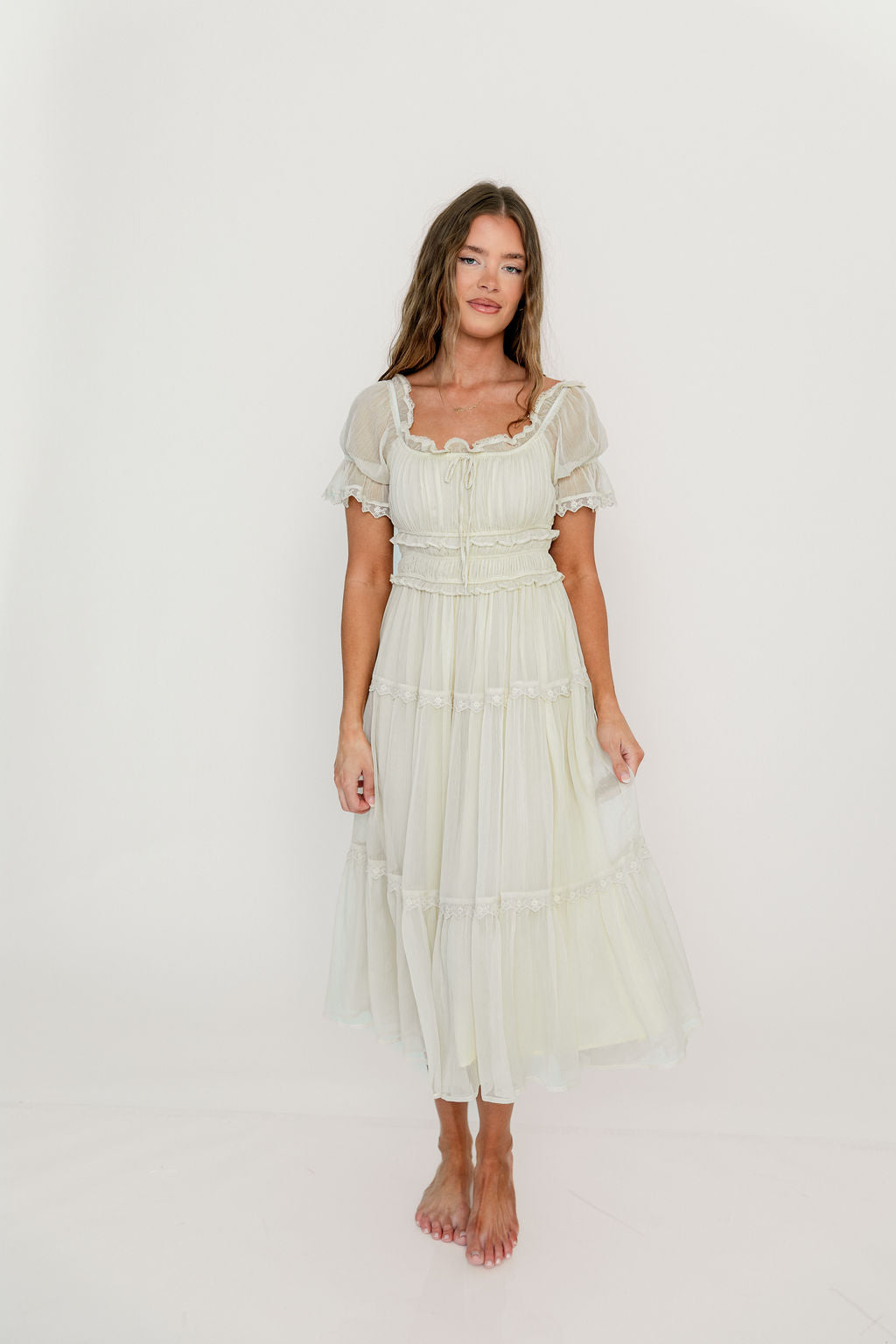 Marla Maxi Dress in Butter Cream - See Selfie Photo for True Color - Image 9