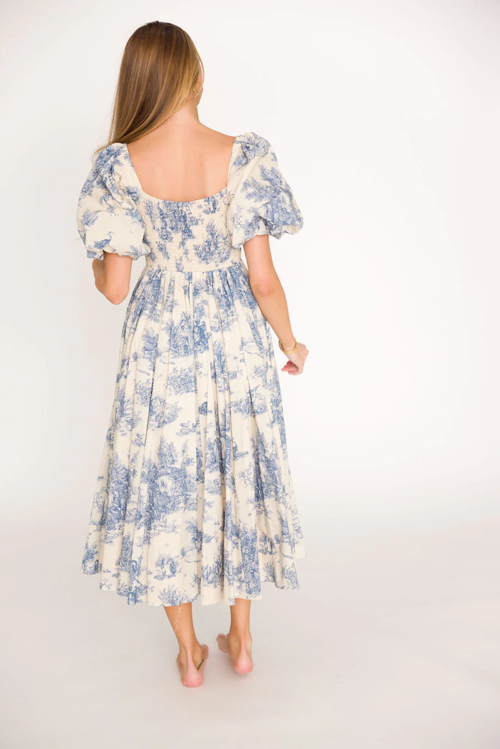 Mary Elizabeth Midi Dress in Blue - Image 11