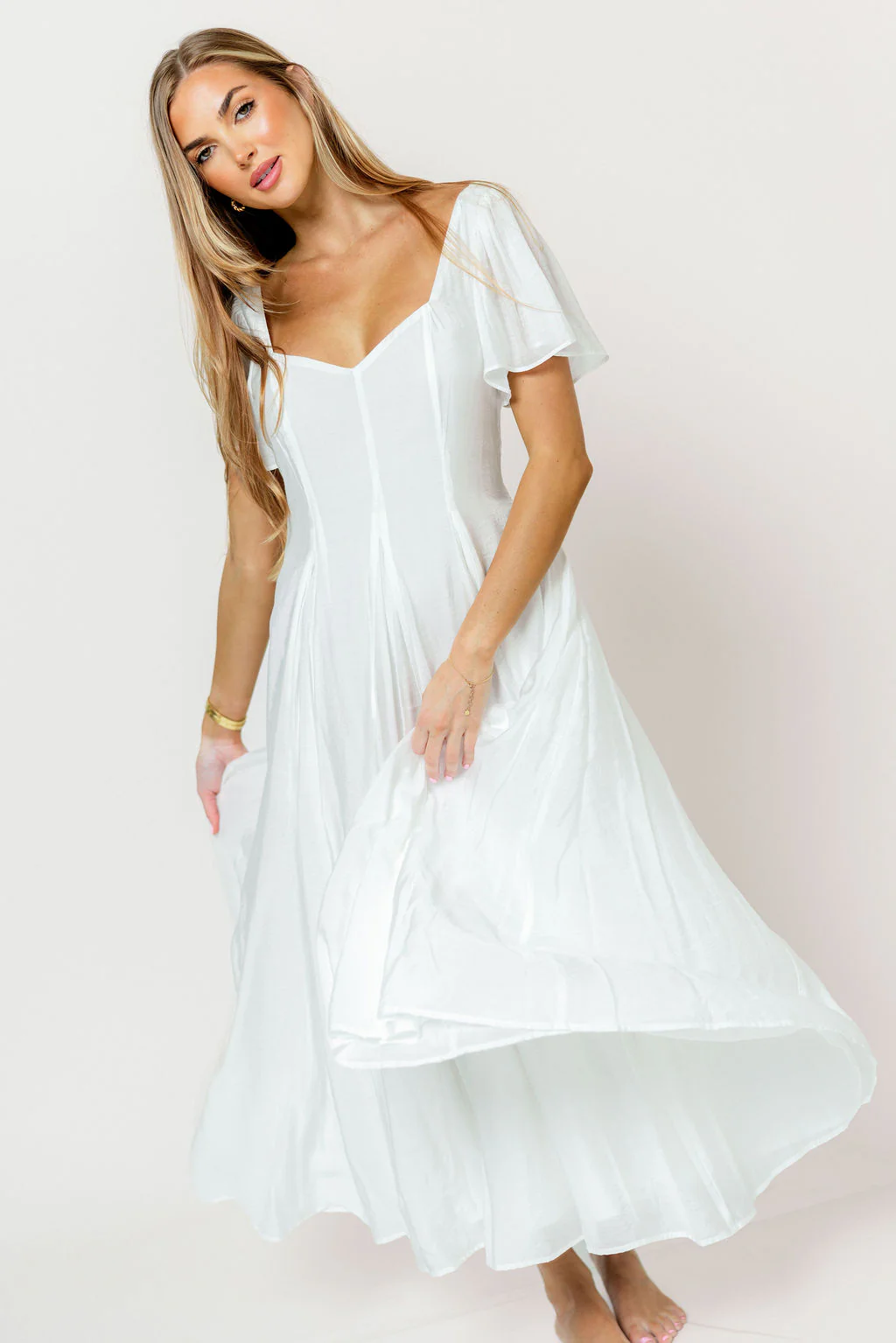 Meret Maxi Dress in Off-White - Image 6