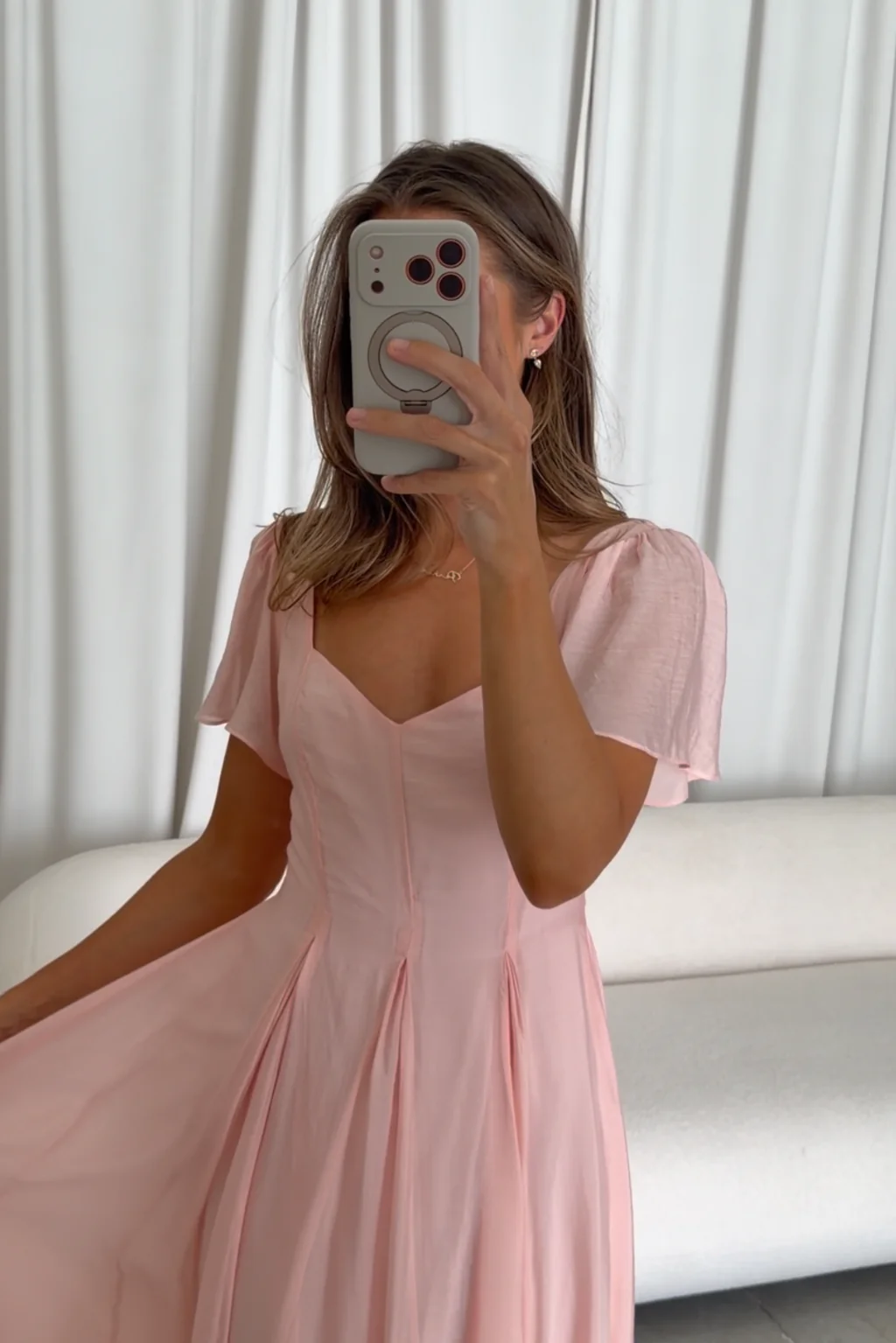Meret Maxi Dress in Pink - Image 5