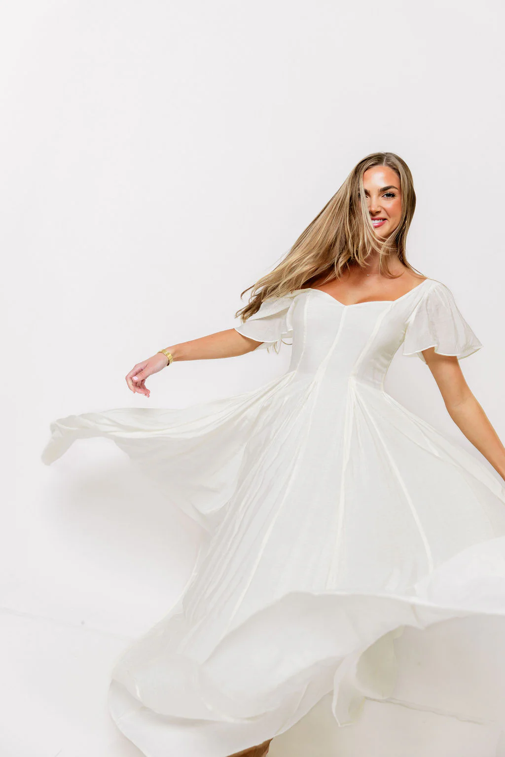 Meret Longline Maxi Dress in Ivory *7/14 PRE-ORDER* - Image 12