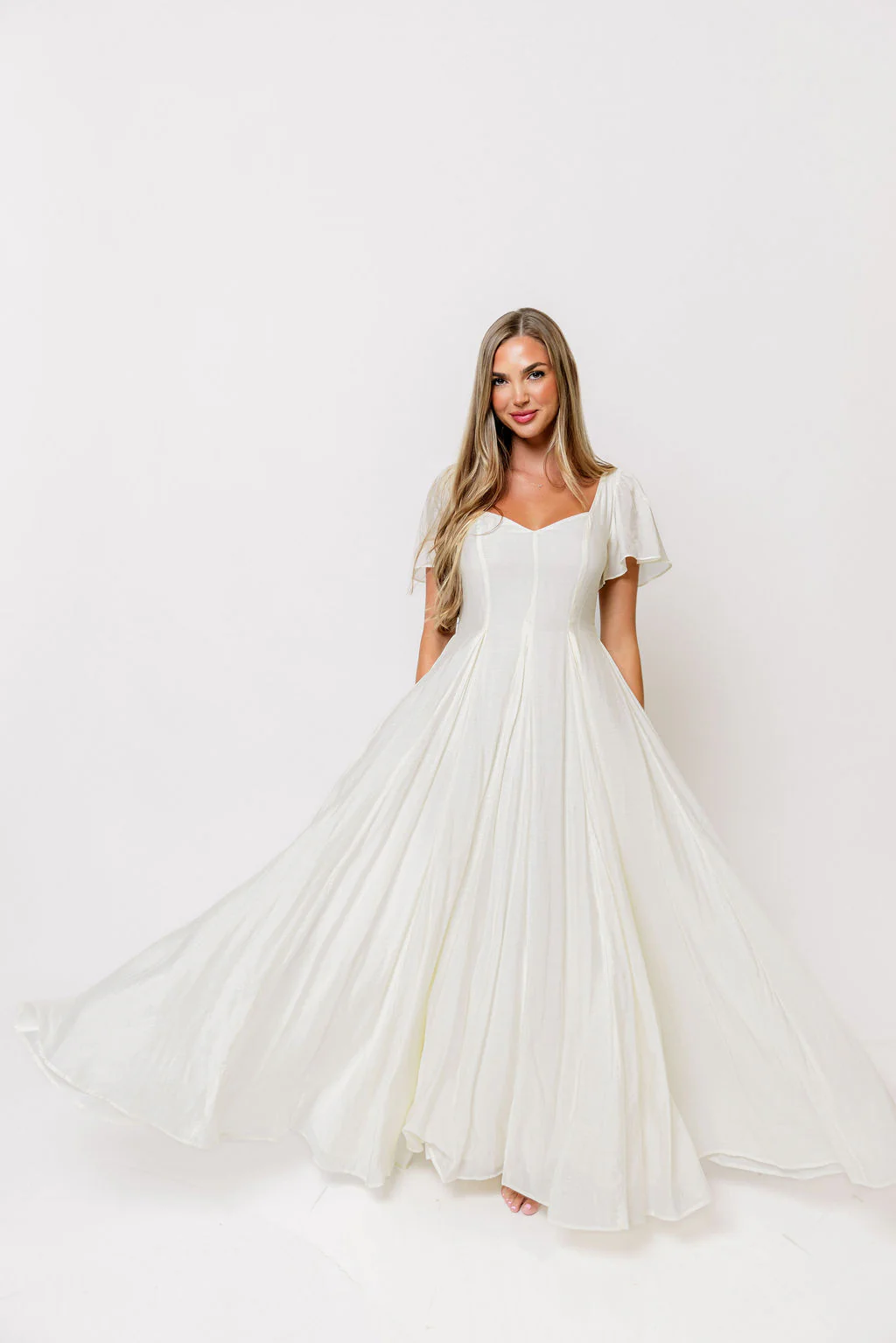 Meret Longline Maxi Dress in Ivory *7/14 PRE-ORDER* - Image 5