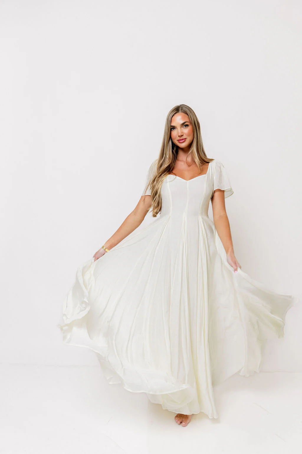Meret Longline Maxi Dress in Ivory *7/14 PRE-ORDER* - Image 6